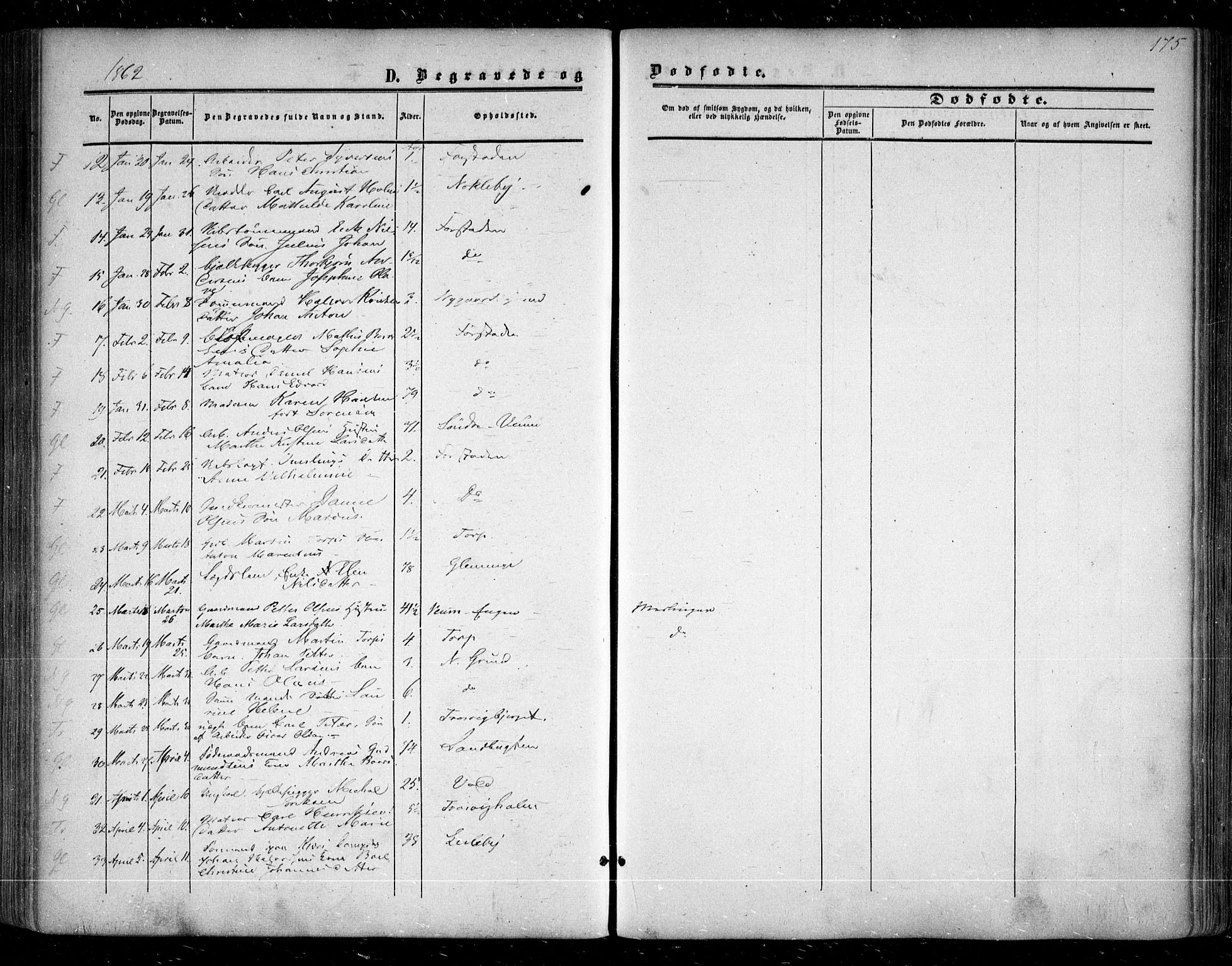 Glemmen prestekontor Kirkebøker, AV/SAO-A-10908/F/Fa/L0007: Parish register (official) no. 7, 1853-1862, p. 175