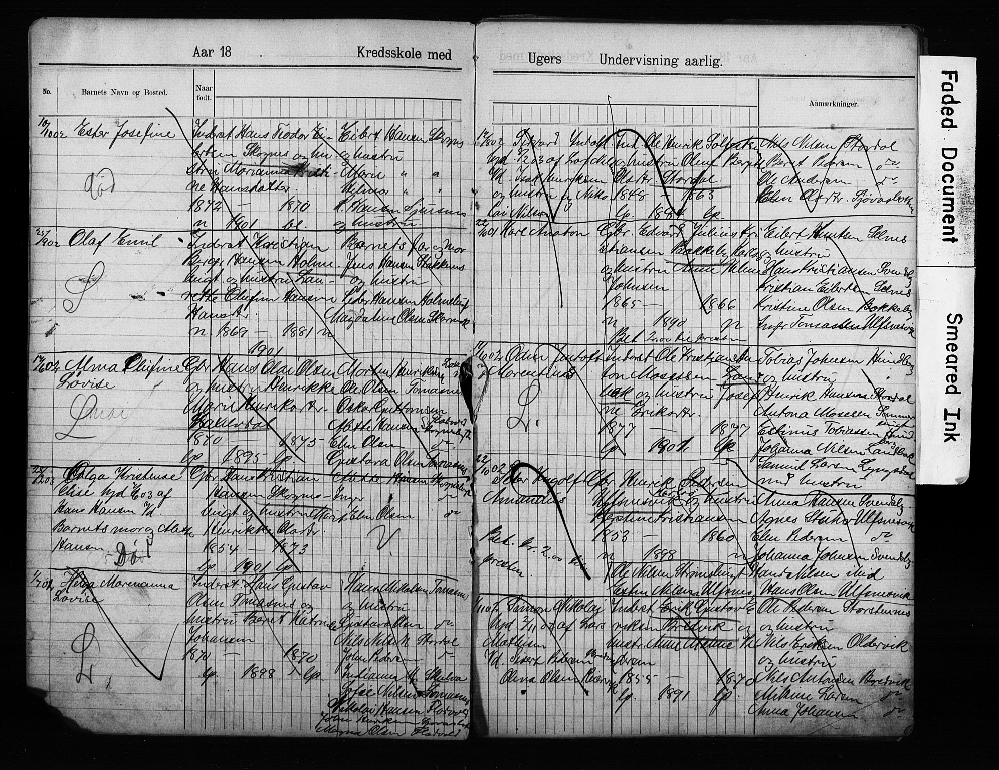 Lyngen sokneprestembete, AV/SATØ-S-1289/H/Ha/L0052/0001: Baptism register no. 52.1, 1895-1914