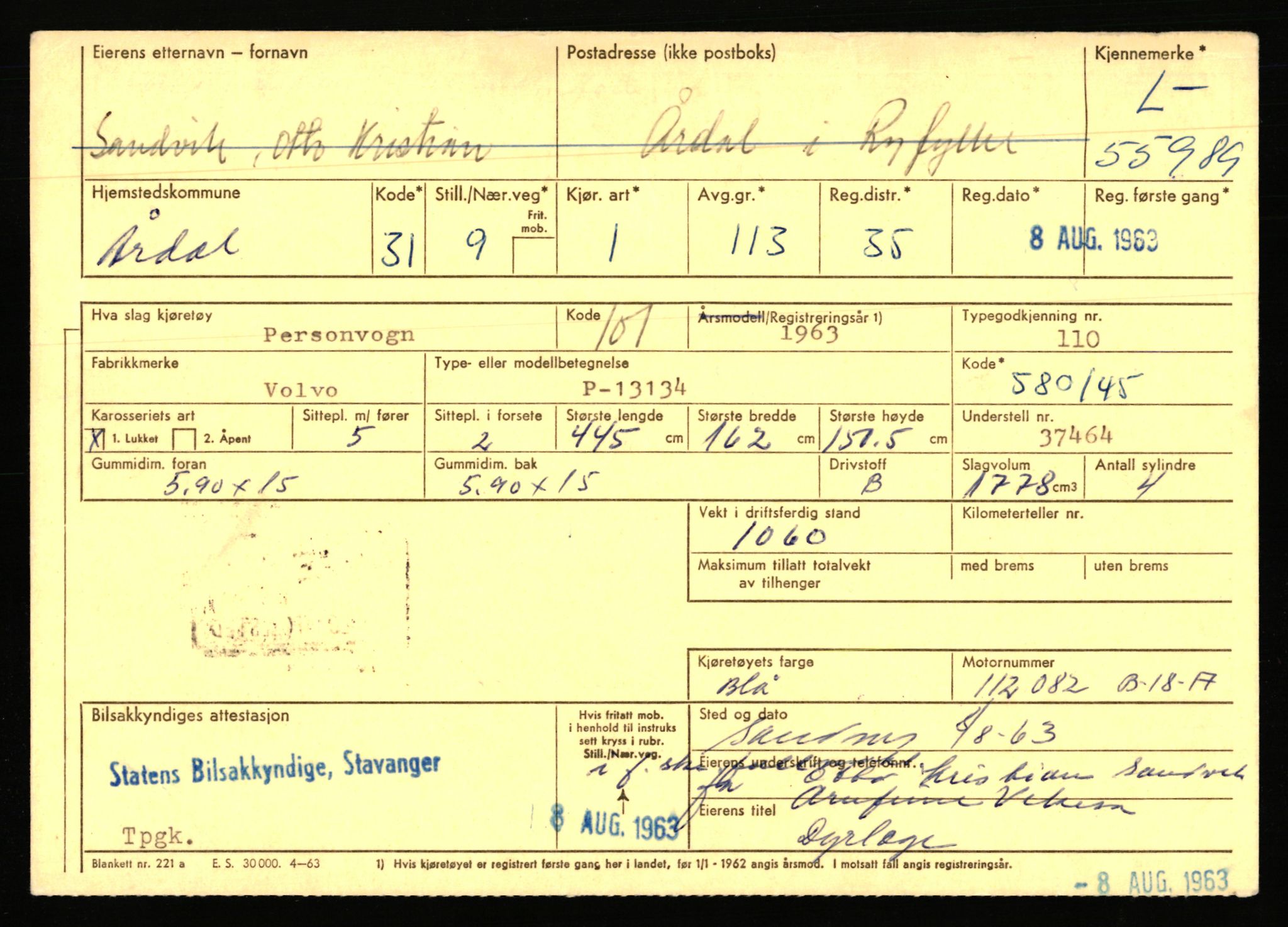 Stavanger trafikkstasjon, AV/SAST-A-101942/0/F/L0055: L-55700 - L-56499, 1930-1971, p. 397