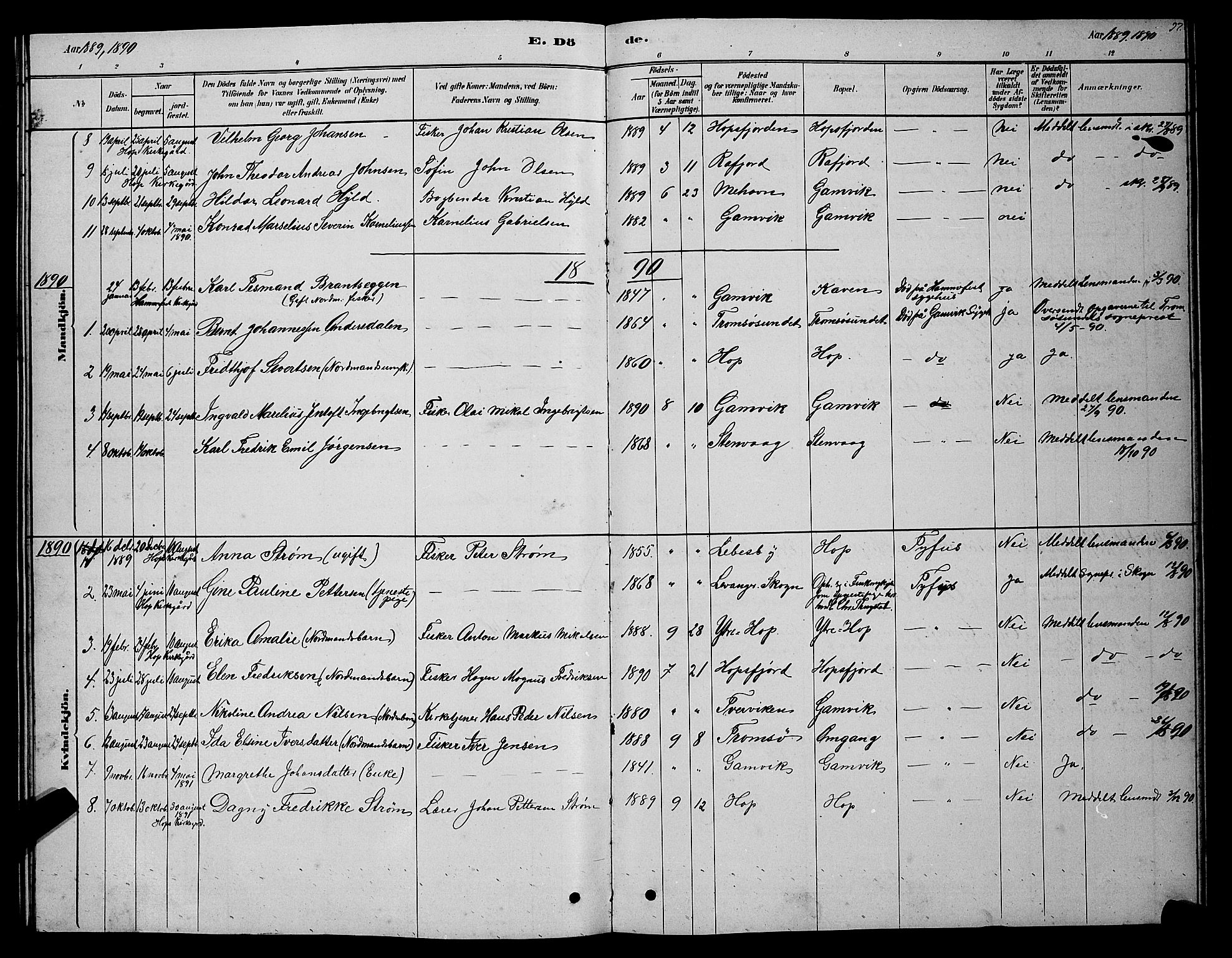 Tana sokneprestkontor, SATØ/S-1334/H/Hb/L0005klokker: Parish register (copy) no. 5, 1878-1891, p. 97