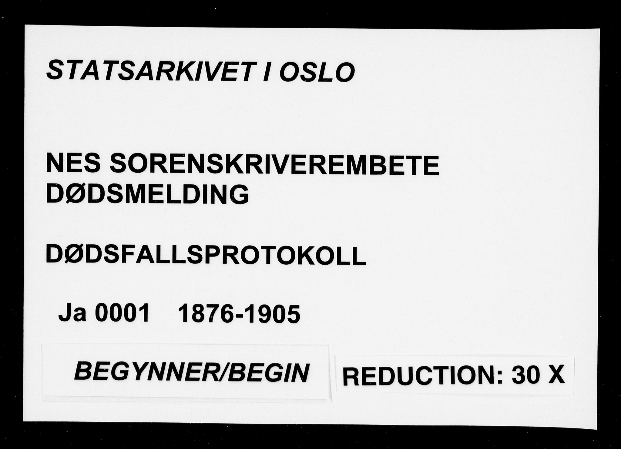 Nes tingrett, AV/SAO-A-10548/H/Ha/Haa/L0001: Dødsfallsprotokoll, 1876-1905