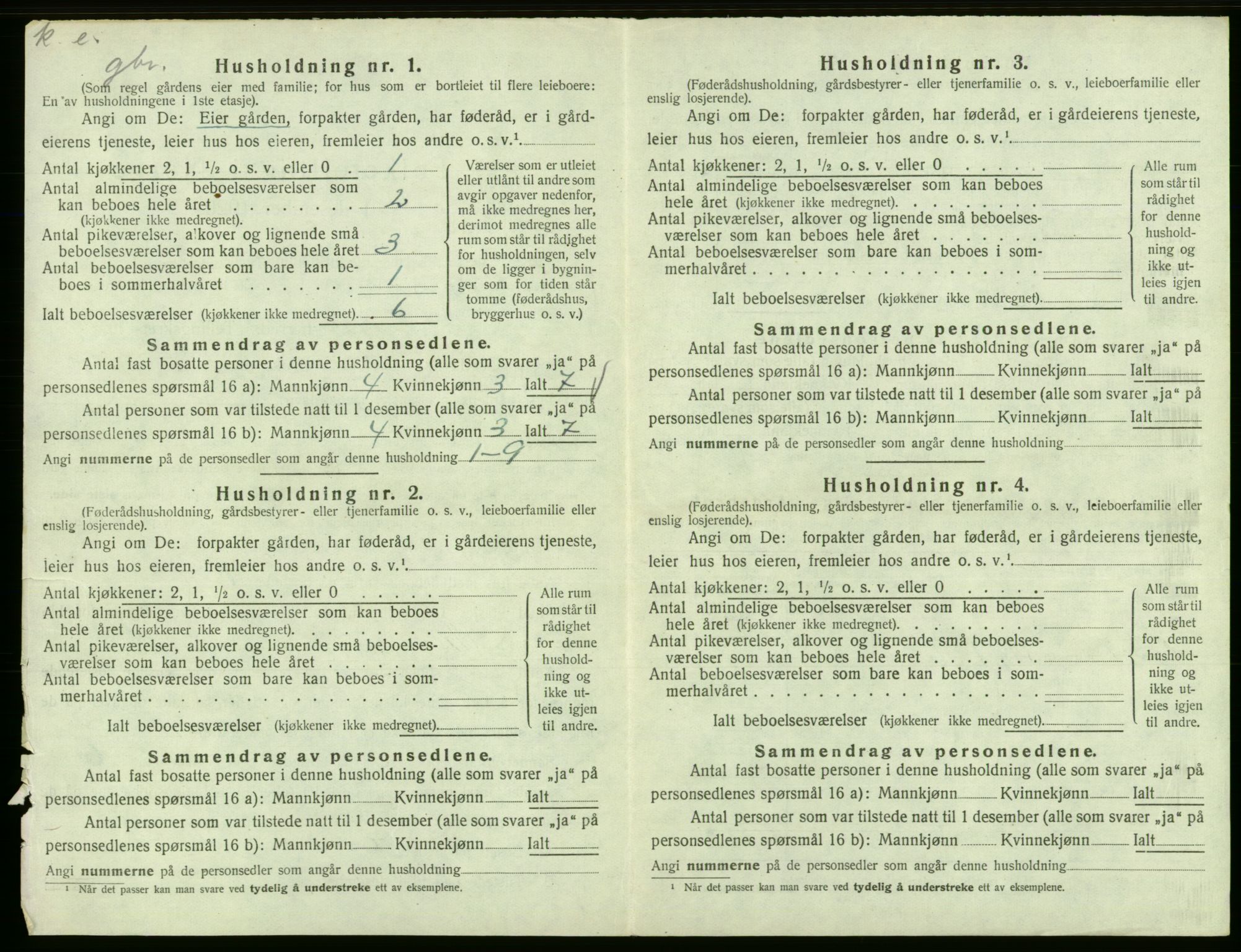 SAB, 1920 census for Fitjar, 1920, p. 894