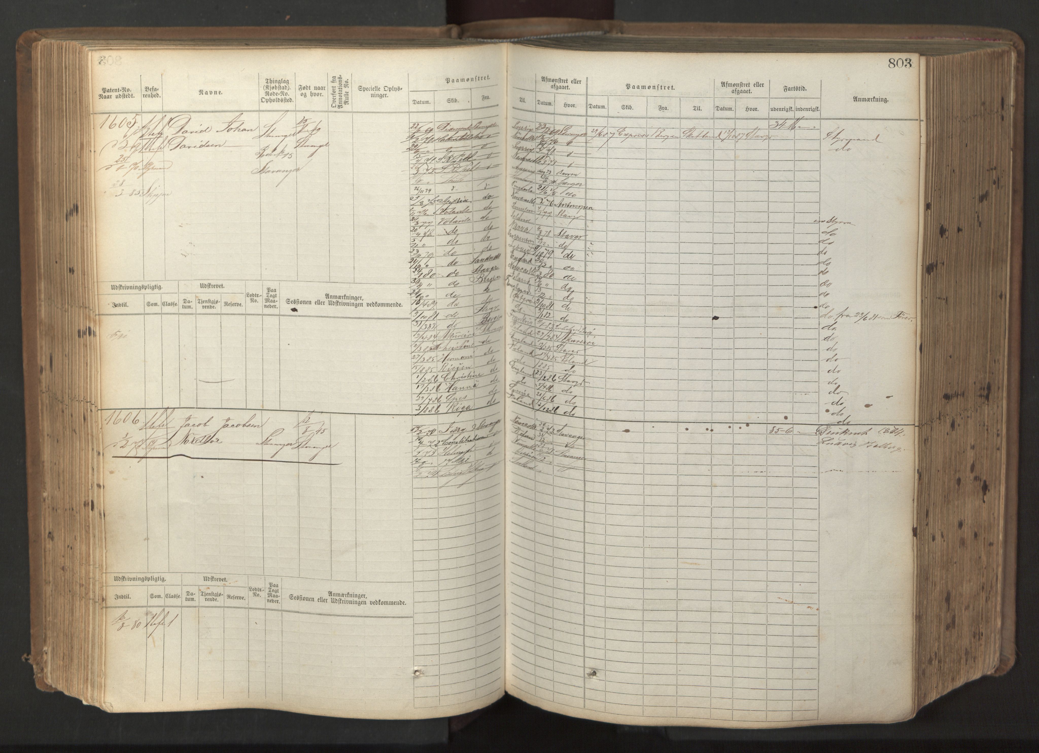 Stavanger sjømannskontor, AV/SAST-A-102006/F/Fb/Fbb/L0017: Sjøfartshovedrulle patnentnr. 1203-2402 (dublett), 1869, p. 206