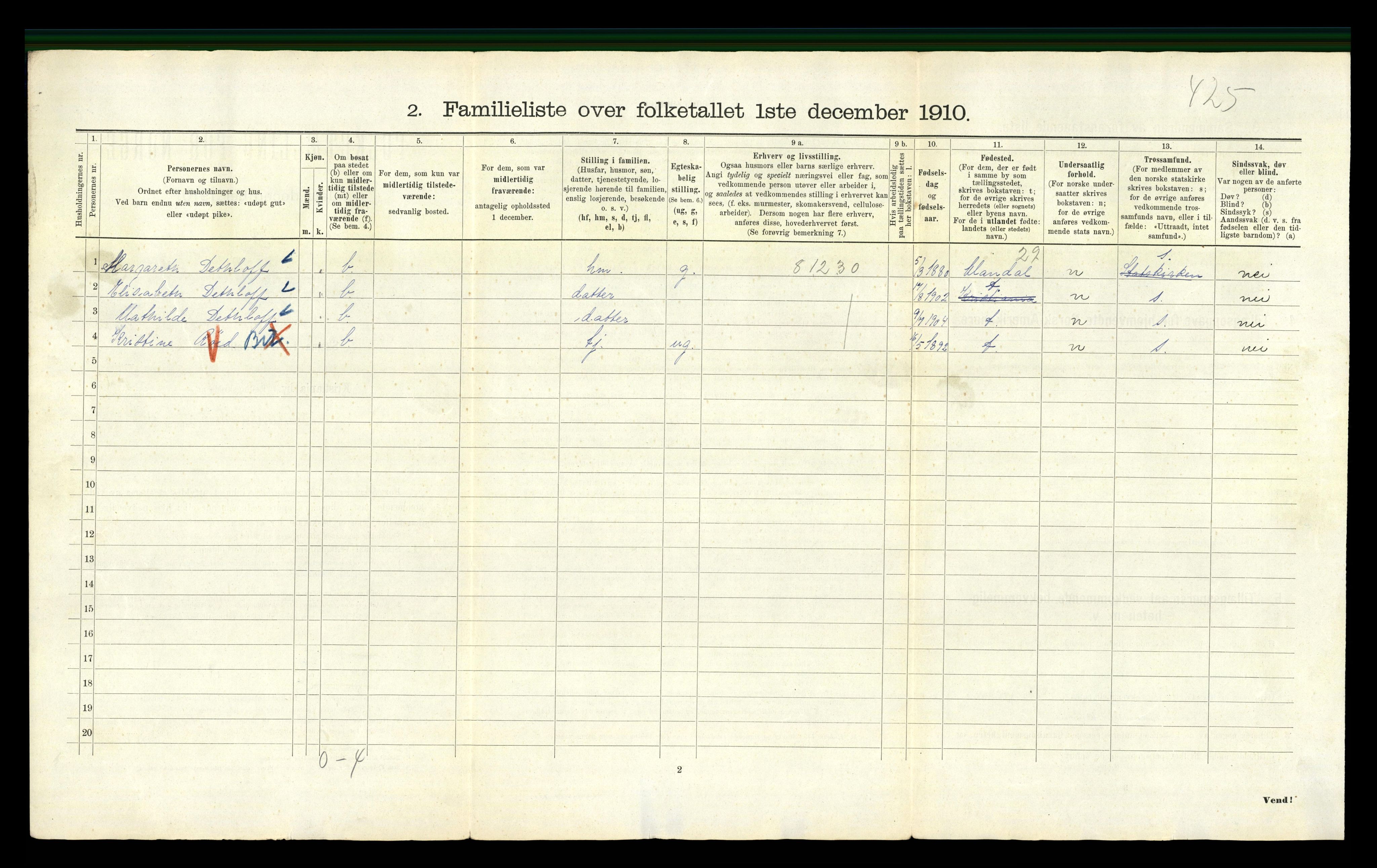 RA, 1910 census for Kristiania, 1910, p. 4518