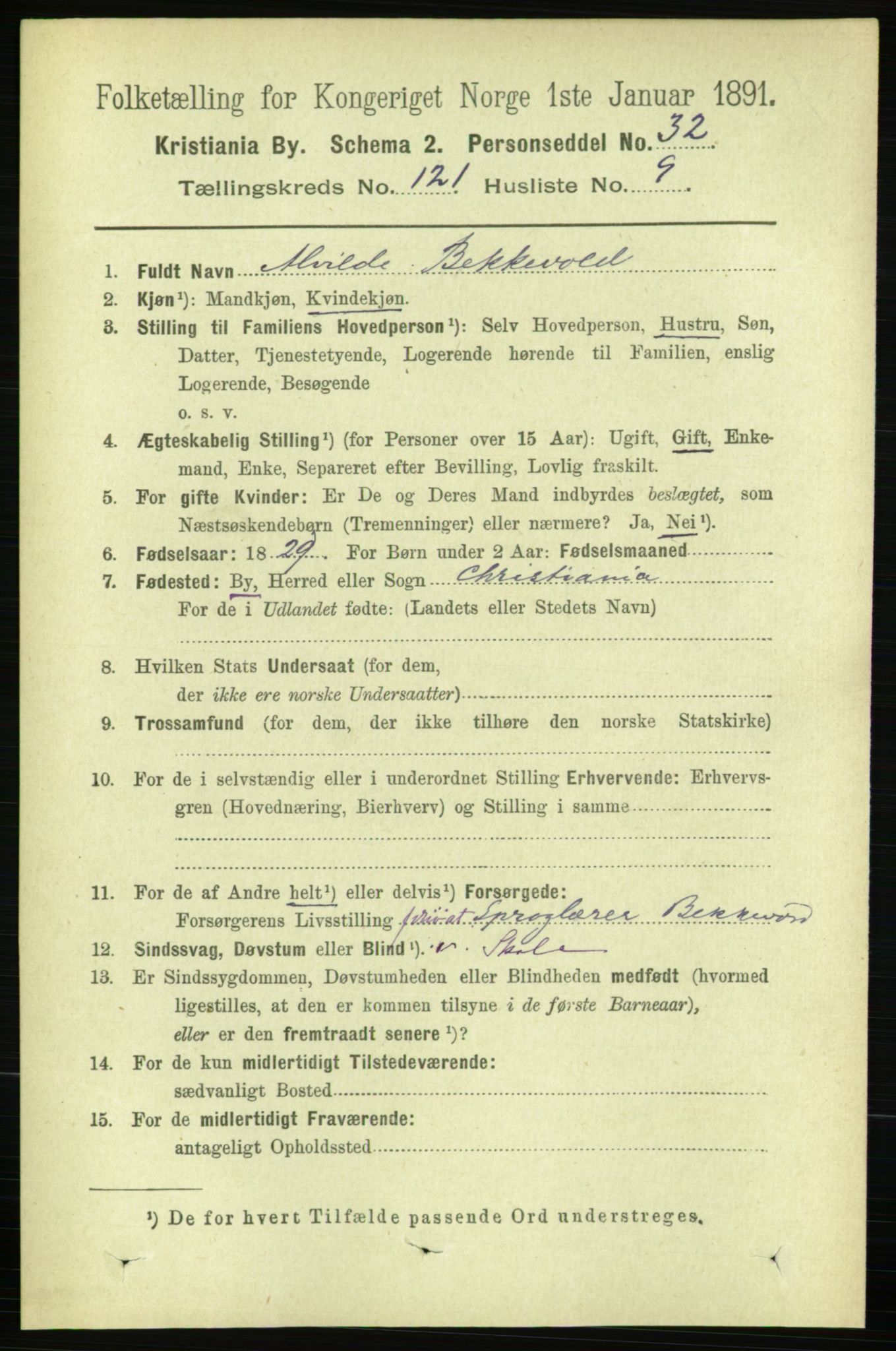 RA, 1891 census for 0301 Kristiania, 1891, p. 64558