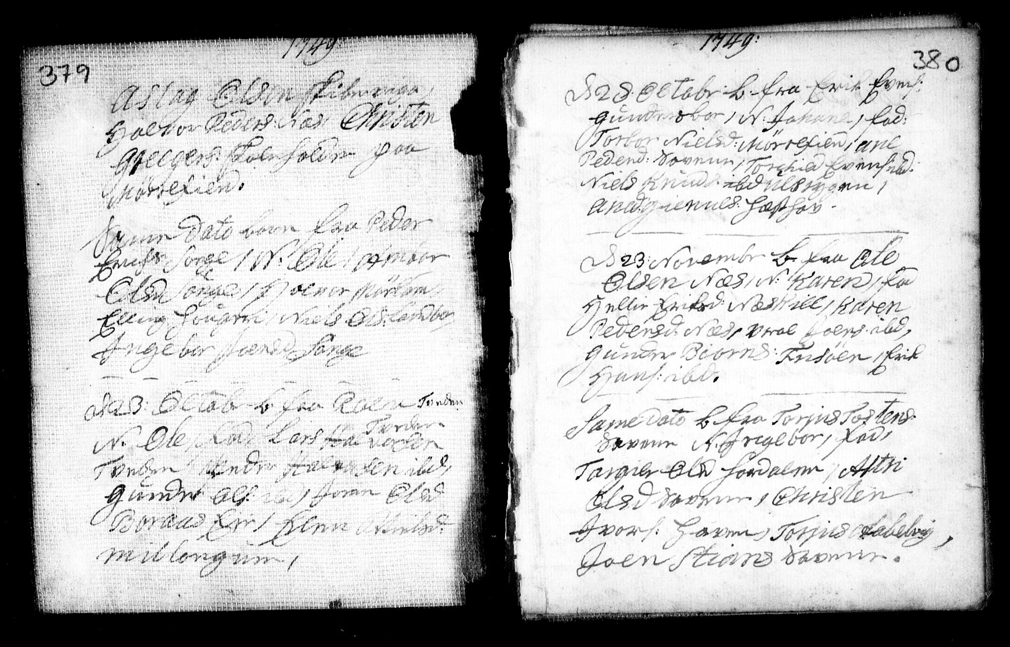 Holt sokneprestkontor, AV/SAK-1111-0021/F/Fa/L0002: Parish register (official) no. A 2, 1739-1753, p. 379-380