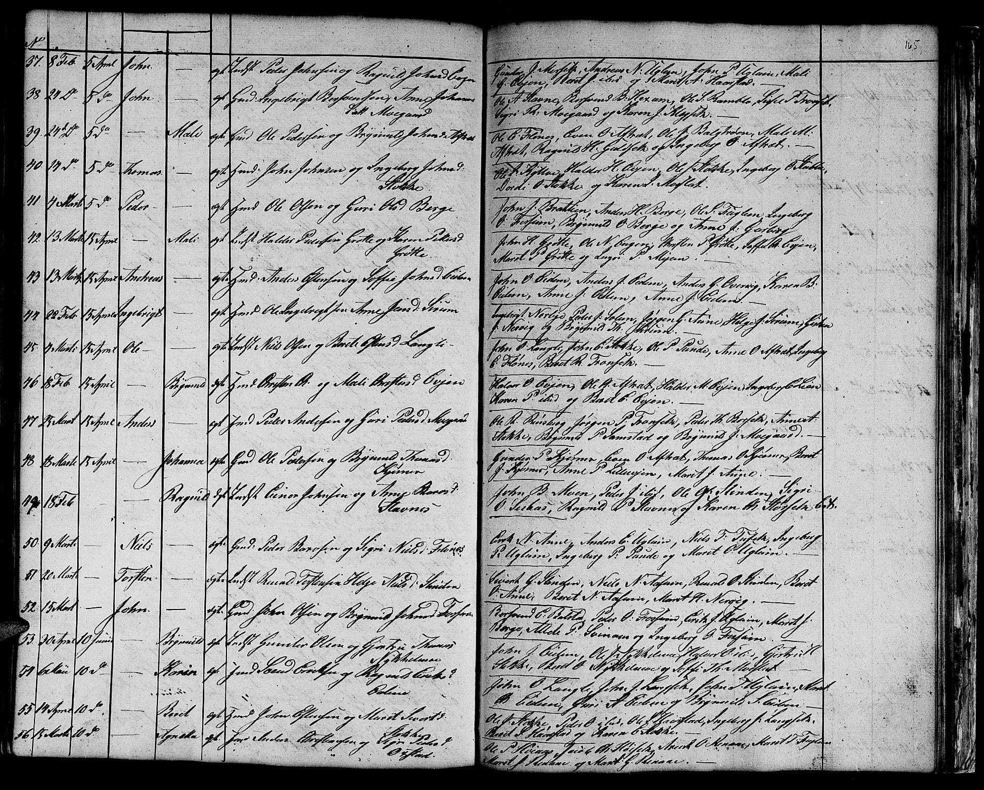 Ministerialprotokoller, klokkerbøker og fødselsregistre - Sør-Trøndelag, AV/SAT-A-1456/695/L1154: Parish register (copy) no. 695C05, 1842-1858, p. 165