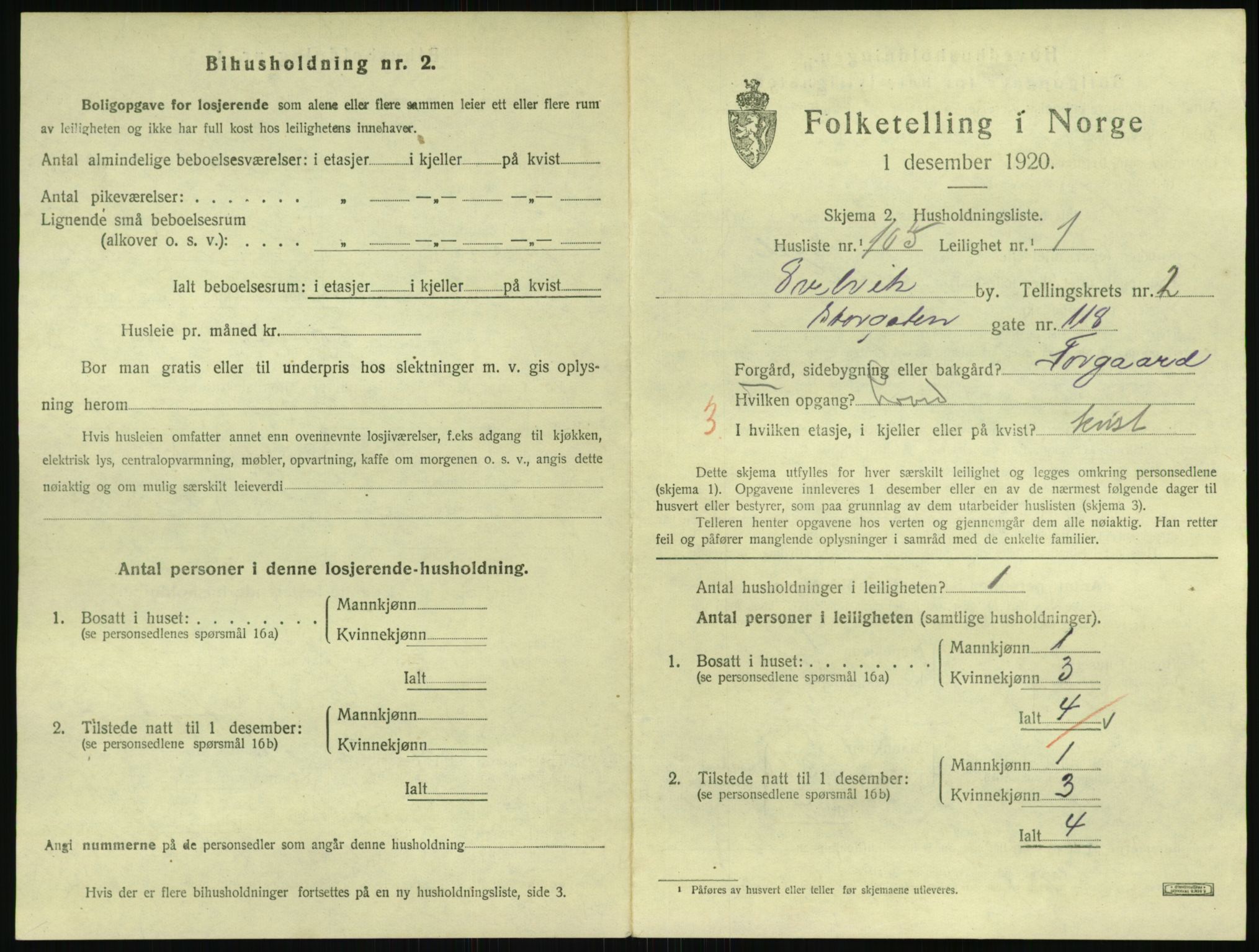 SAKO, 1920 census for Svelvik, 1920, p. 1139