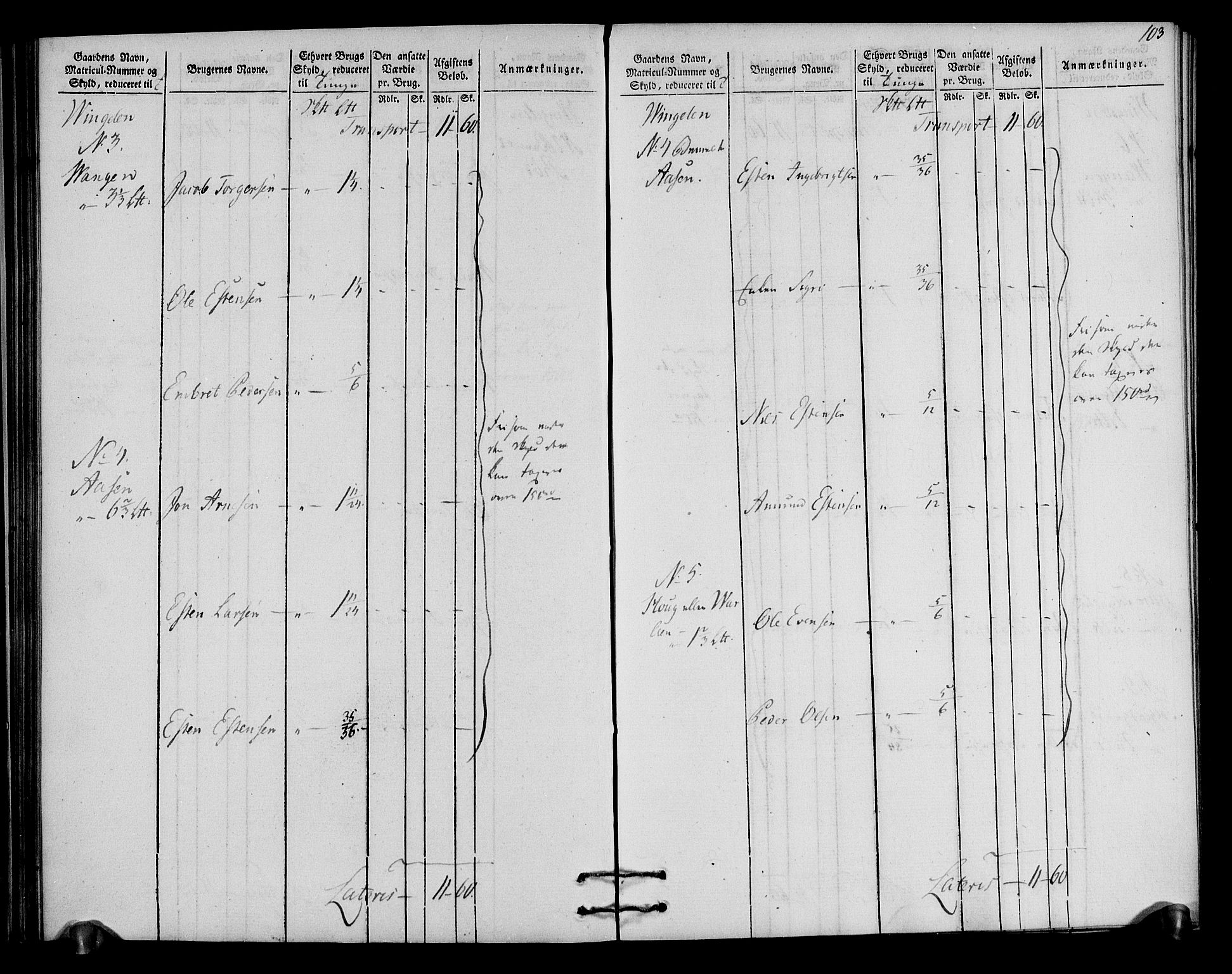 Rentekammeret inntil 1814, Realistisk ordnet avdeling, AV/RA-EA-4070/N/Ne/Nea/L0030: Østerdal fogderi. Oppebørselsregister, 1803-1804, p. 106