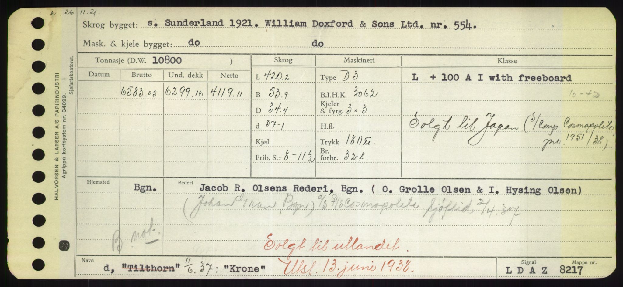 Sjøfartsdirektoratet med forløpere, Skipsmålingen, AV/RA-S-1627/H/Hd/L0021: Fartøy, Kor-Kår, p. 199