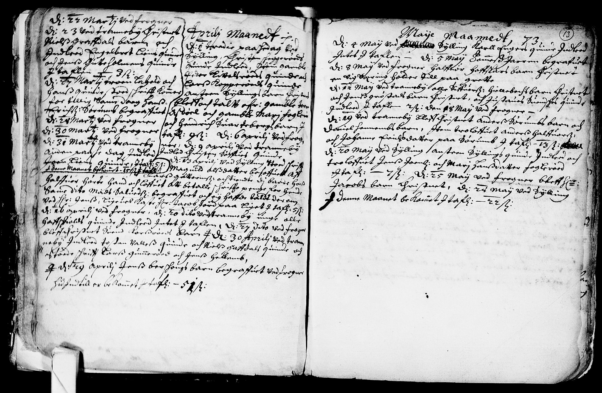 Lier kirkebøker, SAKO/A-230/F/Fa/L0001: Parish register (official) no. I 1, 1672-1701, p. 13