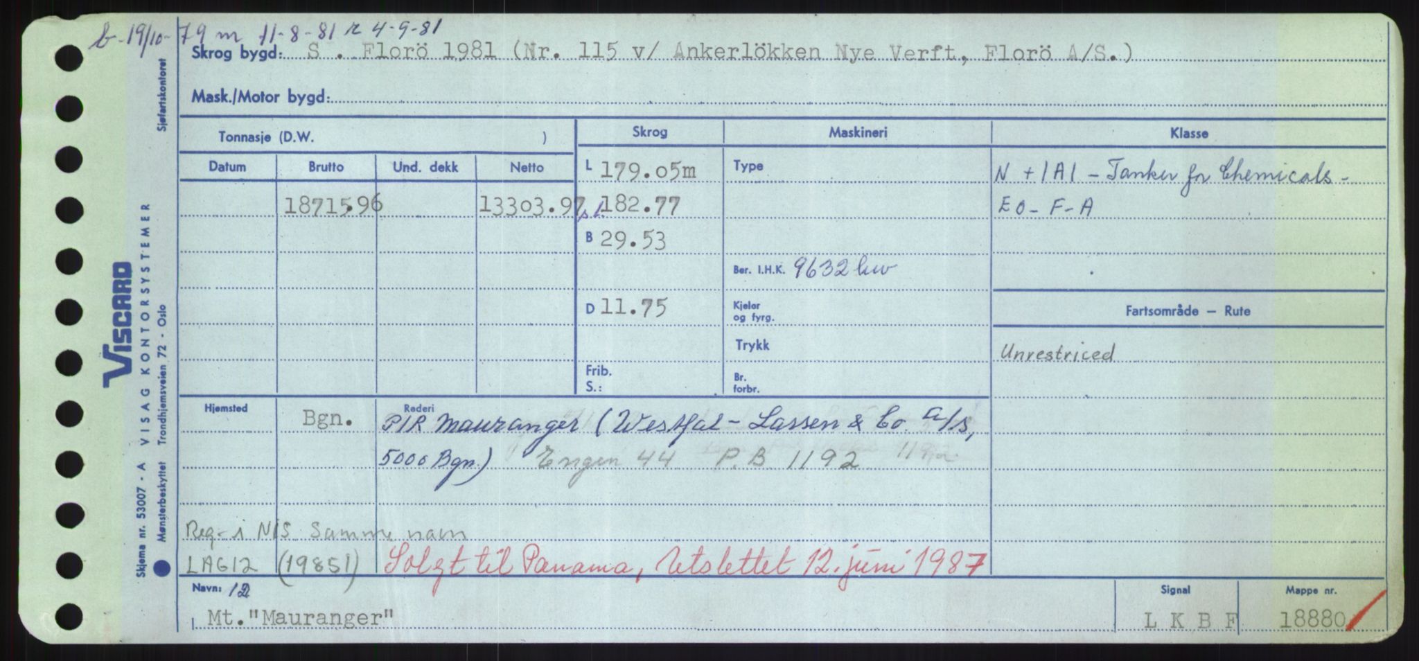 Sjøfartsdirektoratet med forløpere, Skipsmålingen, RA/S-1627/H/Hd/L0024: Fartøy, M-Mim, p. 413