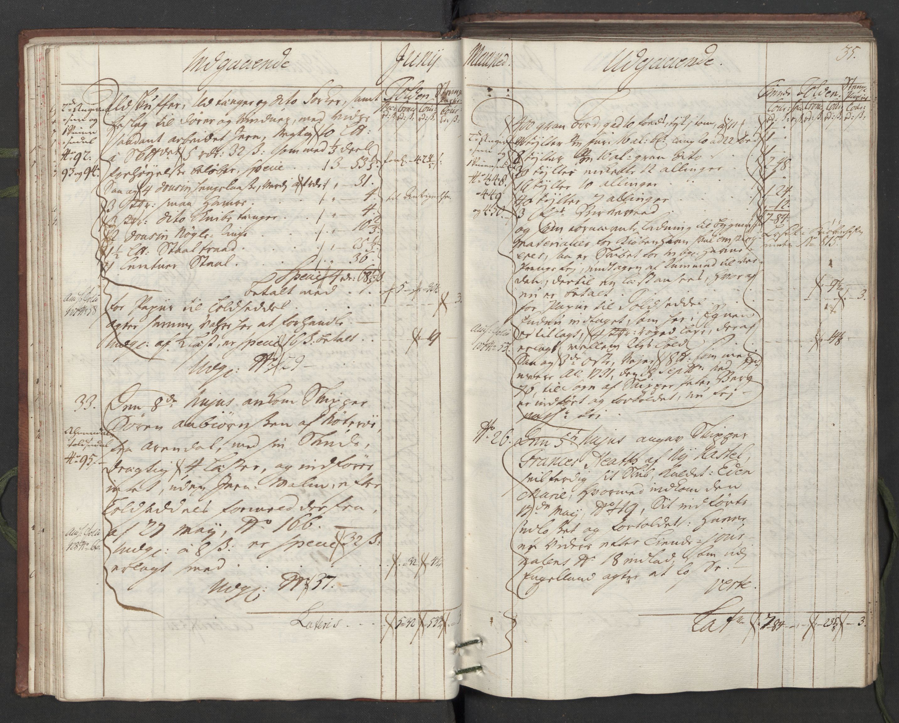 Generaltollkammeret, tollregnskaper, AV/RA-EA-5490/R05/L0014/0001: Tollregnskaper Moss, Son, Krokstad / Hovedtollbok, 1733, p. 34b-35a