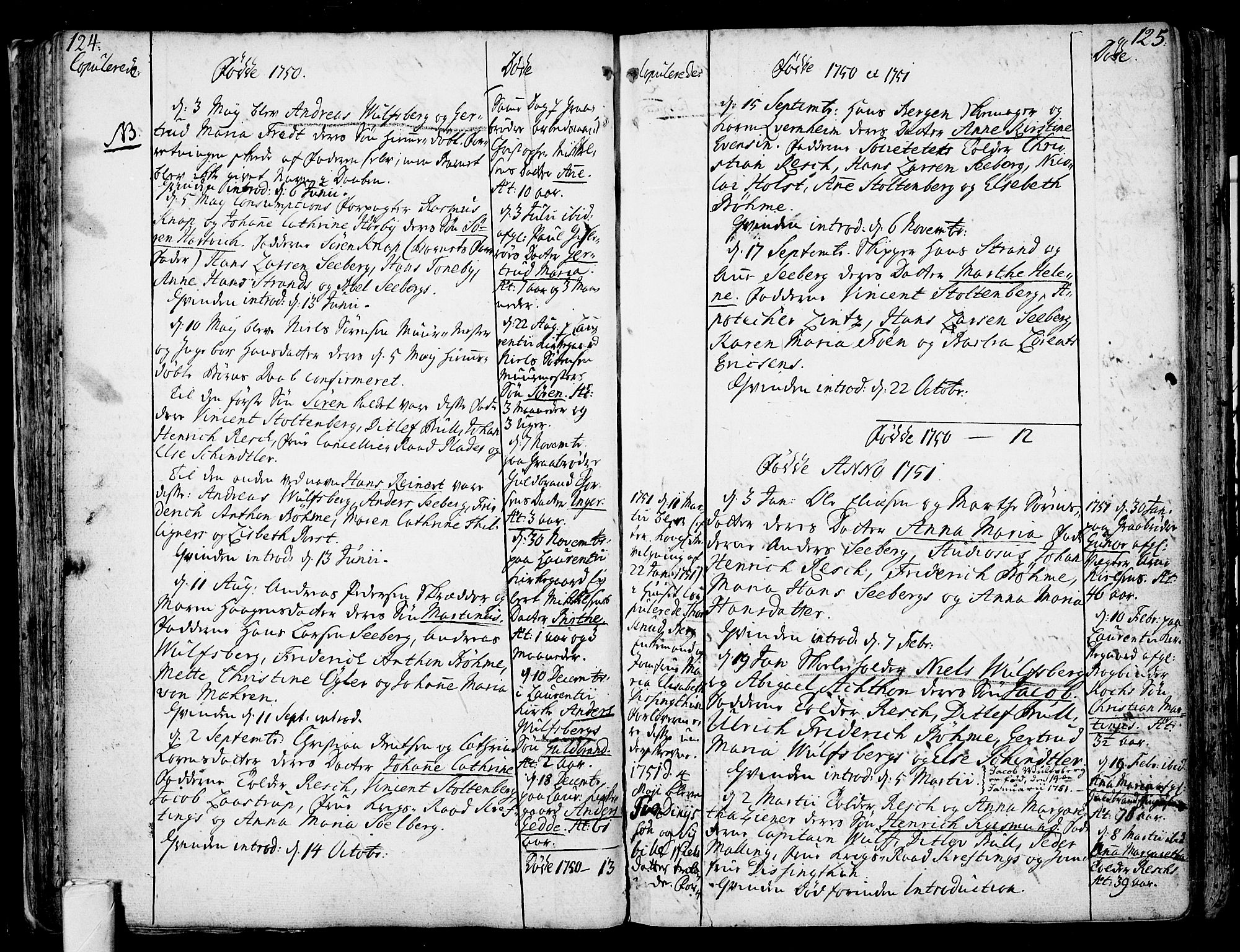 Tønsberg kirkebøker, AV/SAKO-A-330/F/Fb/L0001: Parish register (official) no. II 1, 1690-1796, p. 124-125