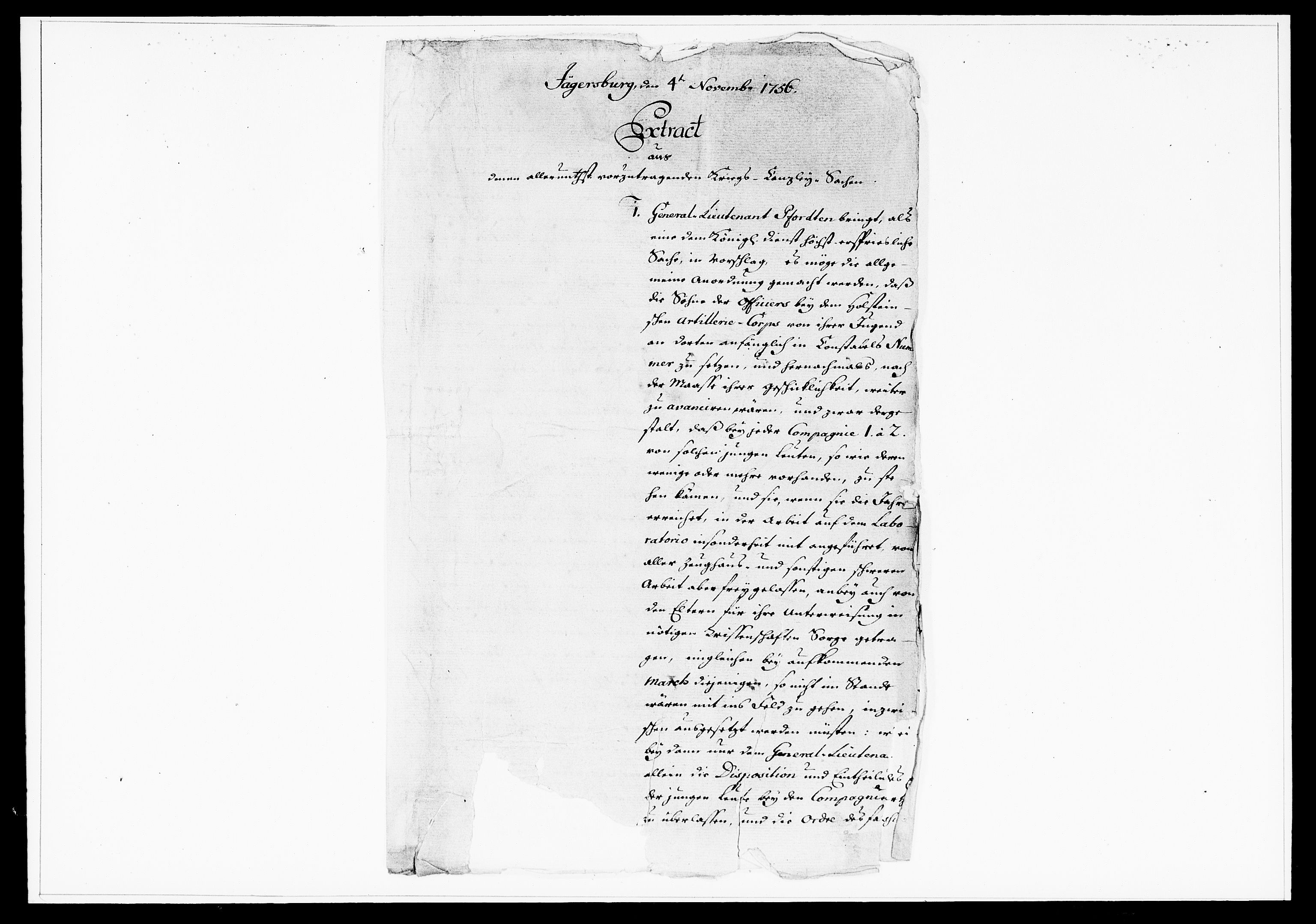Krigskollegiet, Krigskancelliet, DRA/A-0006/-/1269-1282: Refererede sager, 1756, p. 560