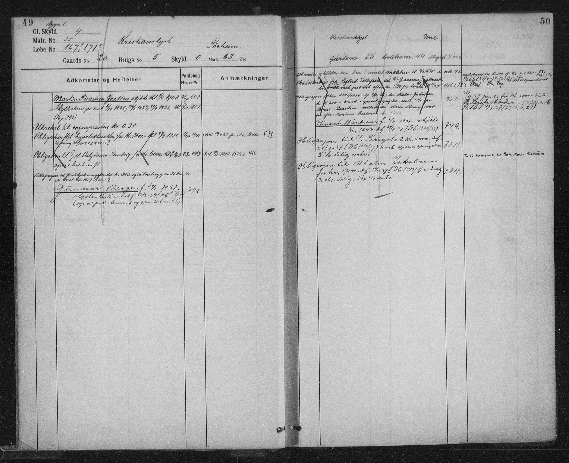 Jæren sorenskriveri, SAST/A-100310/01/4/41/41ABB/L0005: Mortgage register no. 41 ABB5, 1911, p. 49-50