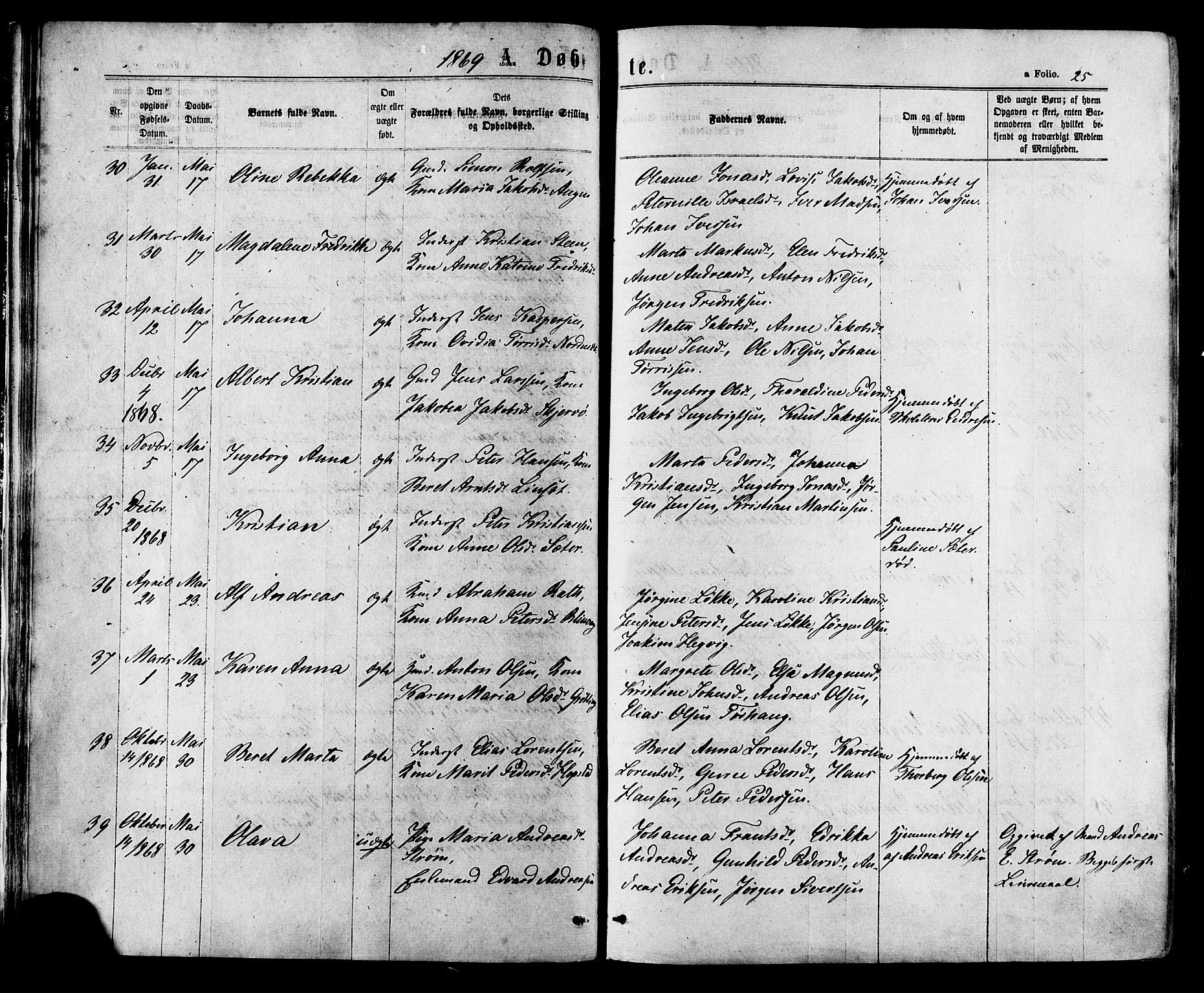 Ministerialprotokoller, klokkerbøker og fødselsregistre - Sør-Trøndelag, SAT/A-1456/657/L0706: Parish register (official) no. 657A07, 1867-1878, p. 25