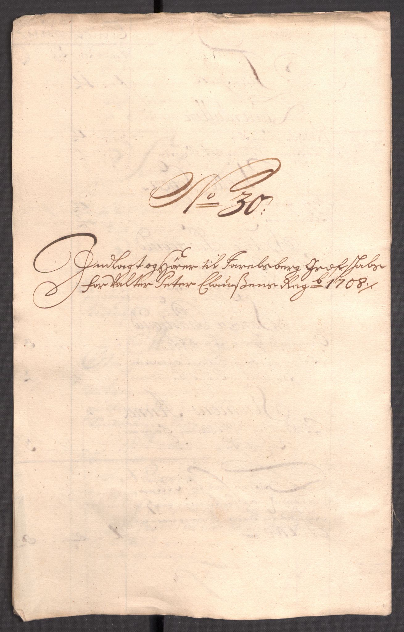 Rentekammeret inntil 1814, Reviderte regnskaper, Fogderegnskap, AV/RA-EA-4092/R32/L1873: Fogderegnskap Jarlsberg grevskap, 1708, p. 258