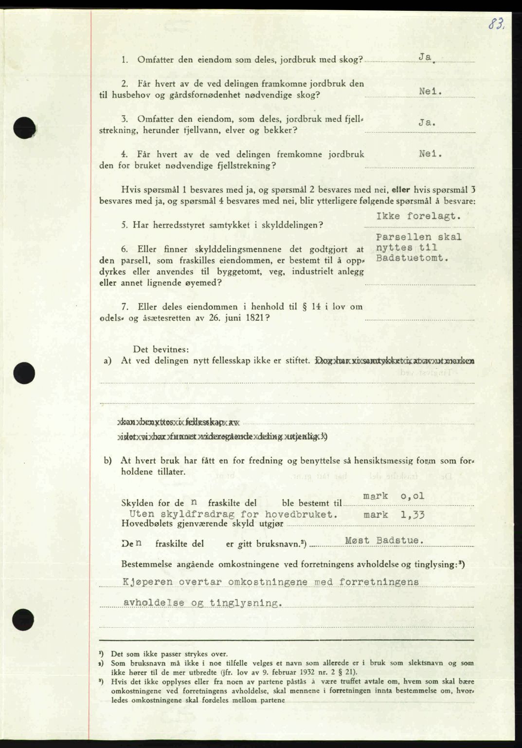 Nordmøre sorenskriveri, AV/SAT-A-4132/1/2/2Ca: Mortgage book no. A107, 1947-1948, Diary no: : 2915/1947