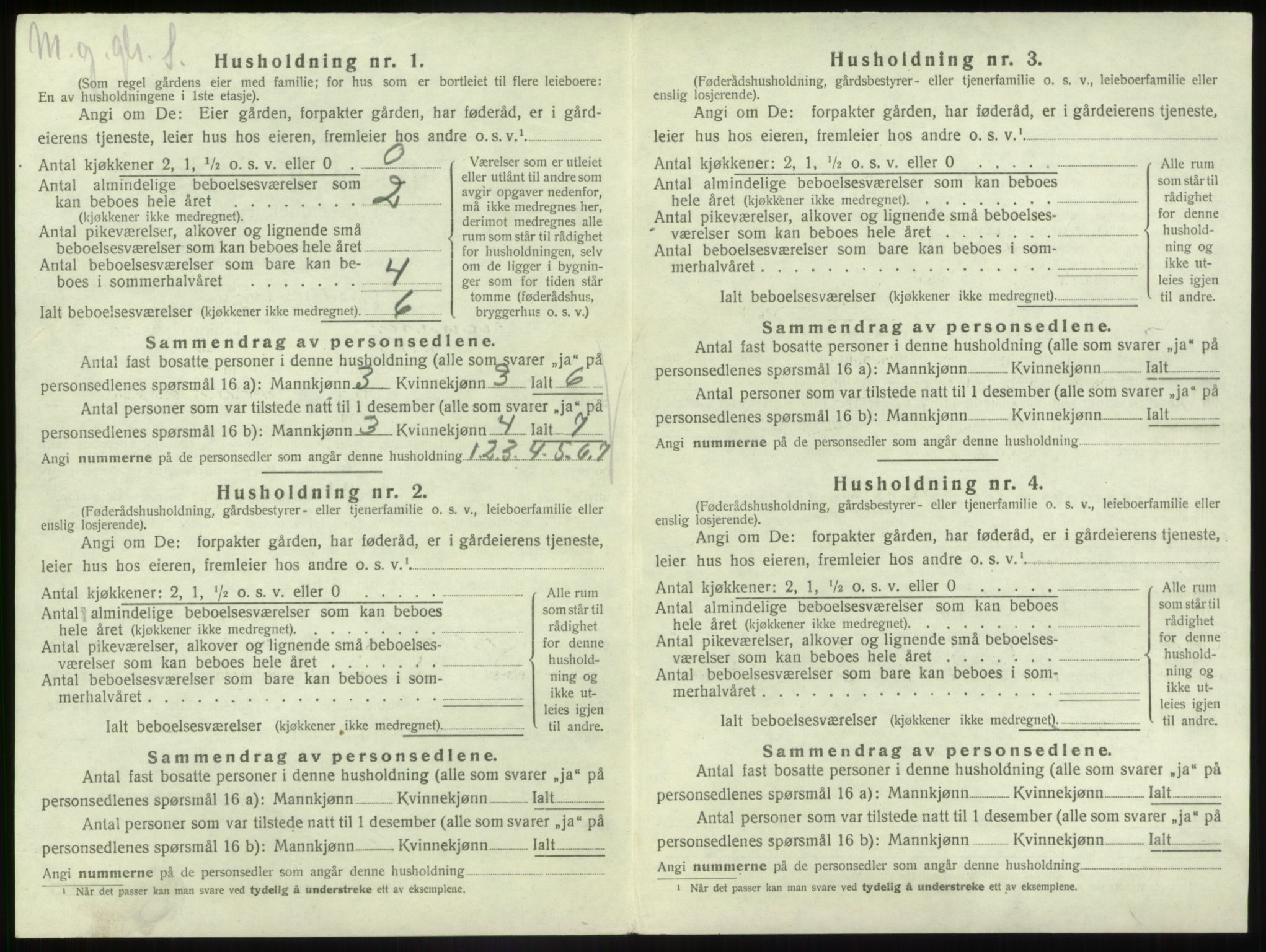 SAB, 1920 census for Gaular, 1920, p. 468