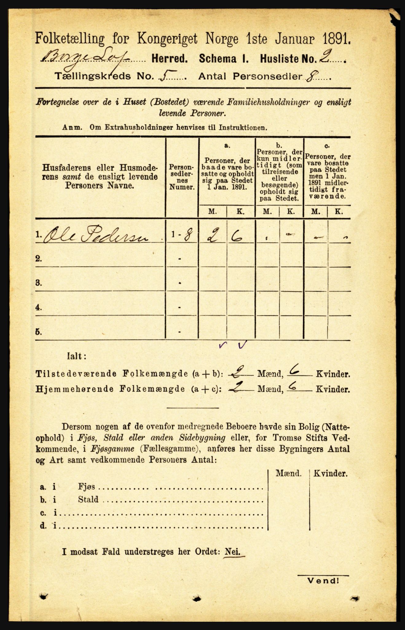 RA, 1891 census for 1862 Borge, 1891, p. 2946