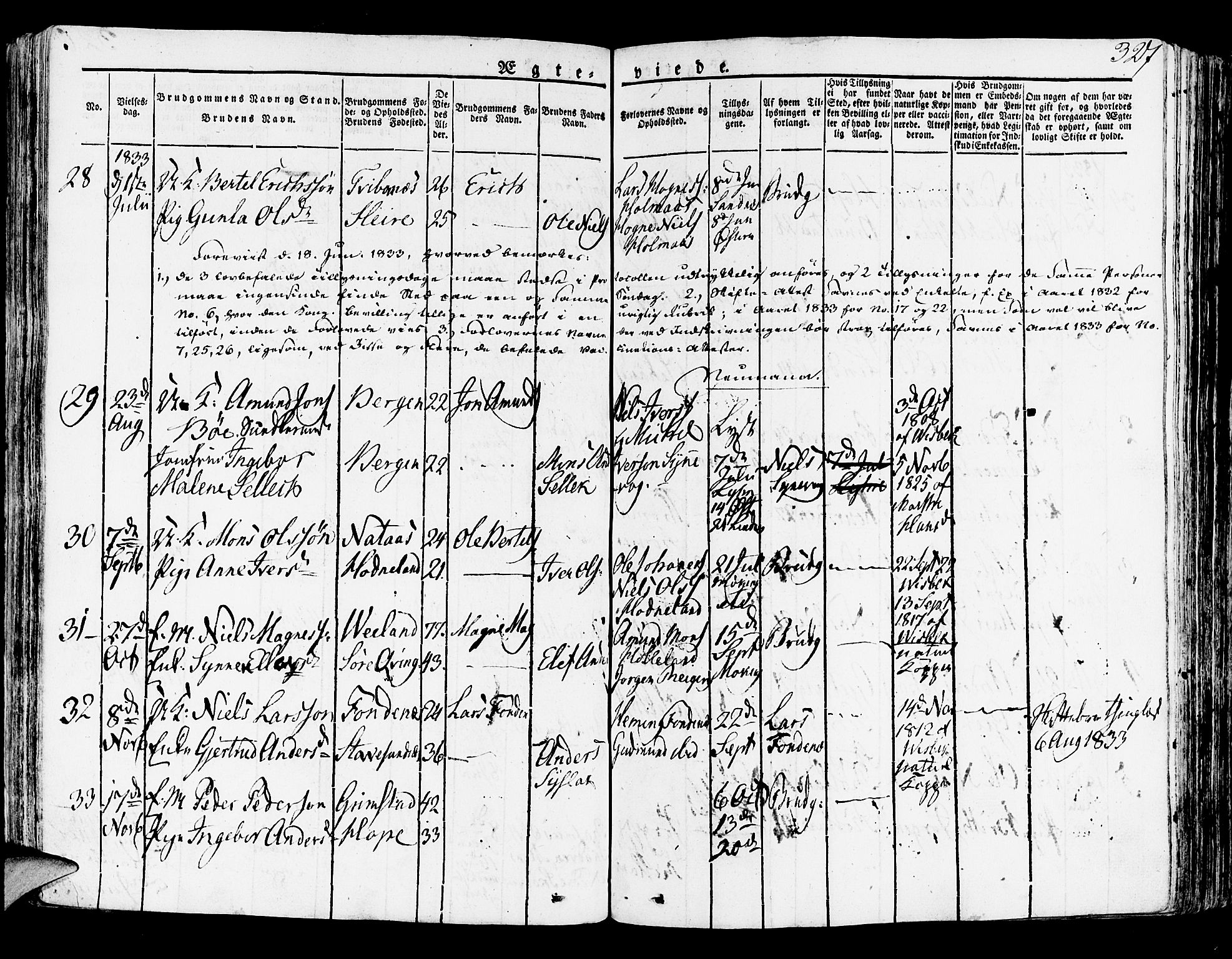 Lindås Sokneprestembete, SAB/A-76701/H/Haa: Parish register (official) no. A 8, 1823-1836, p. 327