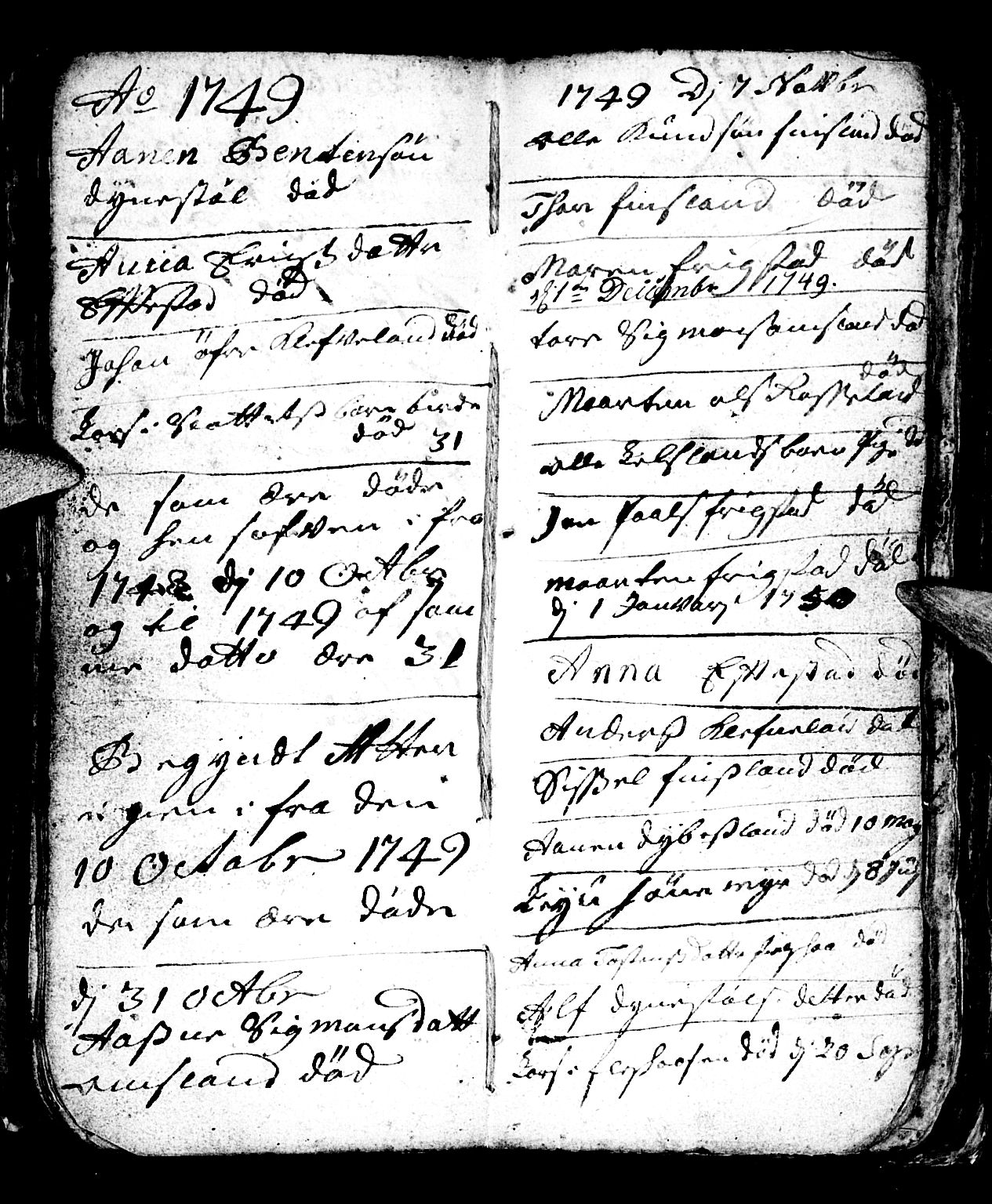 Bjelland sokneprestkontor, SAK/1111-0005/F/Fb/Fbb/L0001: Parish register (copy) no. B 1, 1732-1782, p. 29