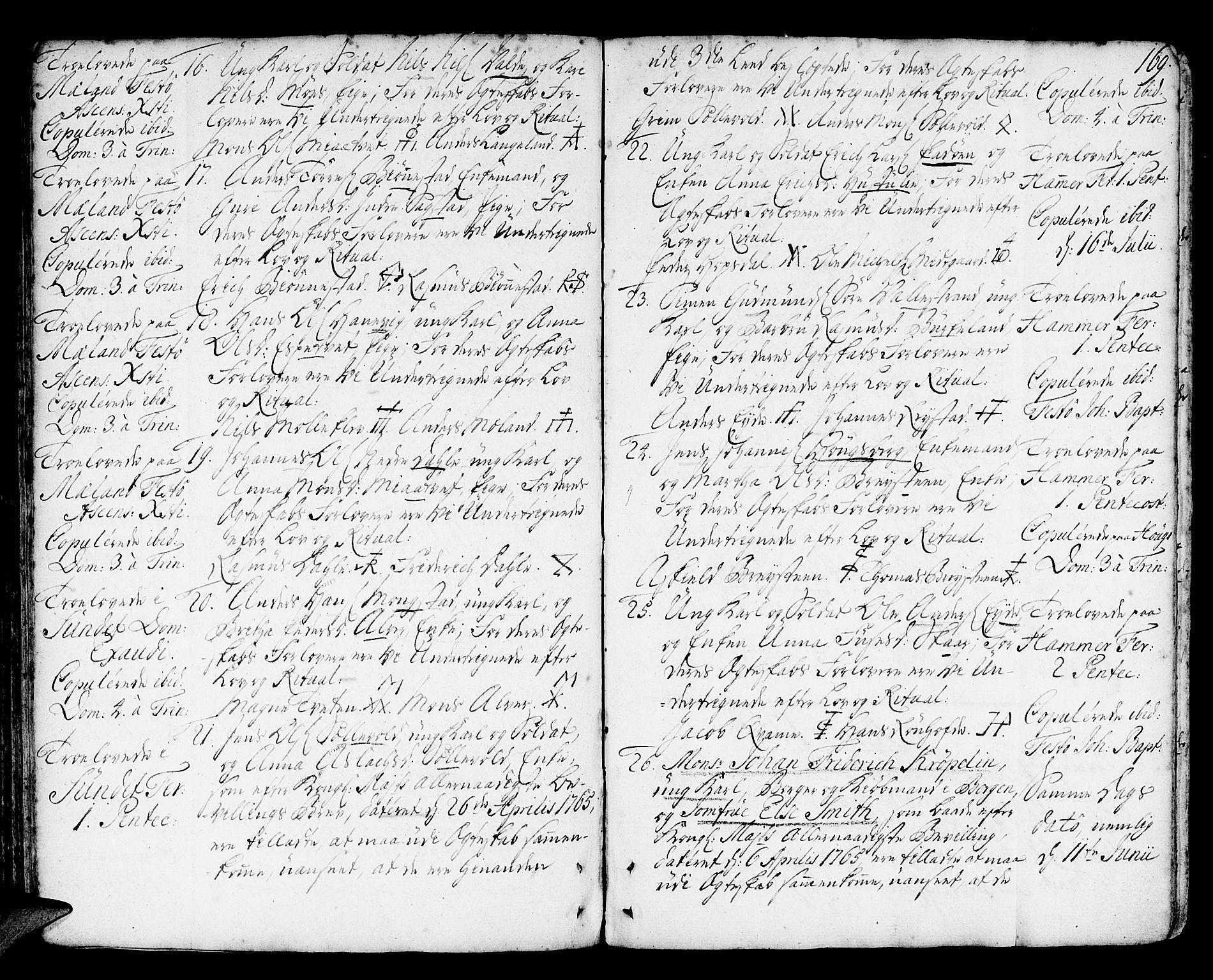 Hamre sokneprestembete, SAB/A-75501/H/Ha/Haa/Haaa/L0007: Parish register (official) no. A 7, 1762-1777, p. 169