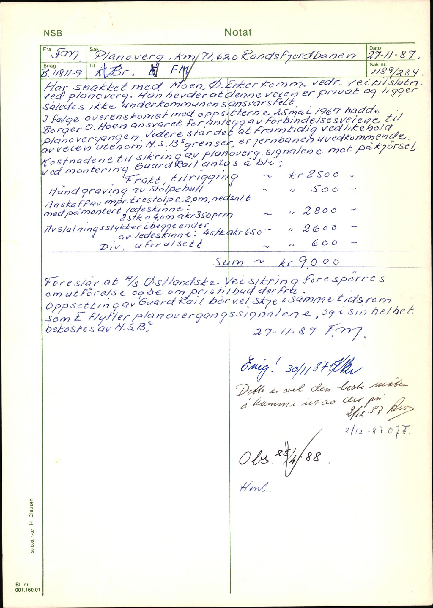 Norges Statsbaner Drammen distrikt (NSB), SAKO/A-30/F/Fe/Fec/L0004: Saksarkiv, 1868-1995, p. 318