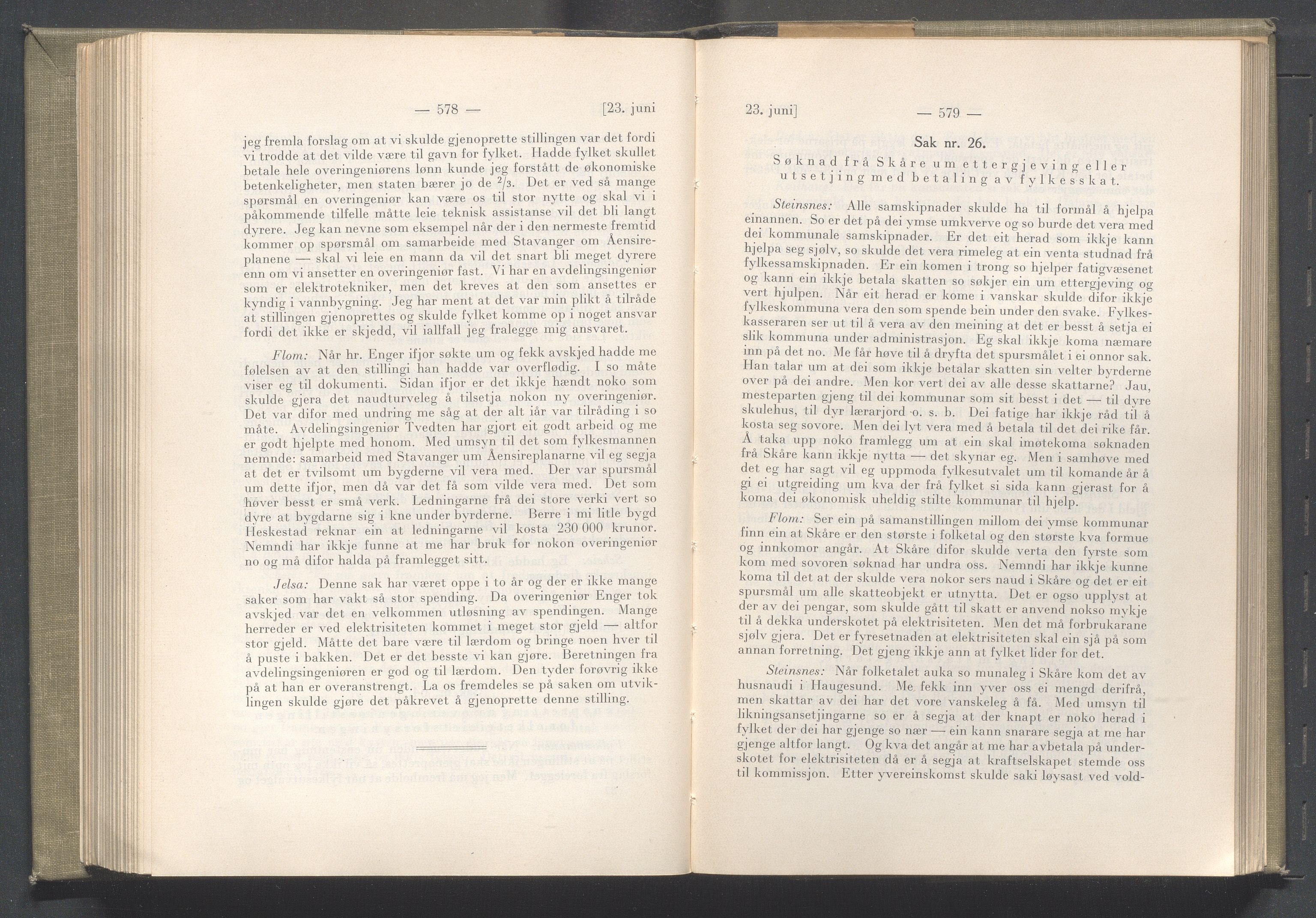 Rogaland fylkeskommune - Fylkesrådmannen , IKAR/A-900/A/Aa/Aaa/L0043: Møtebok , 1924, p. 578-579