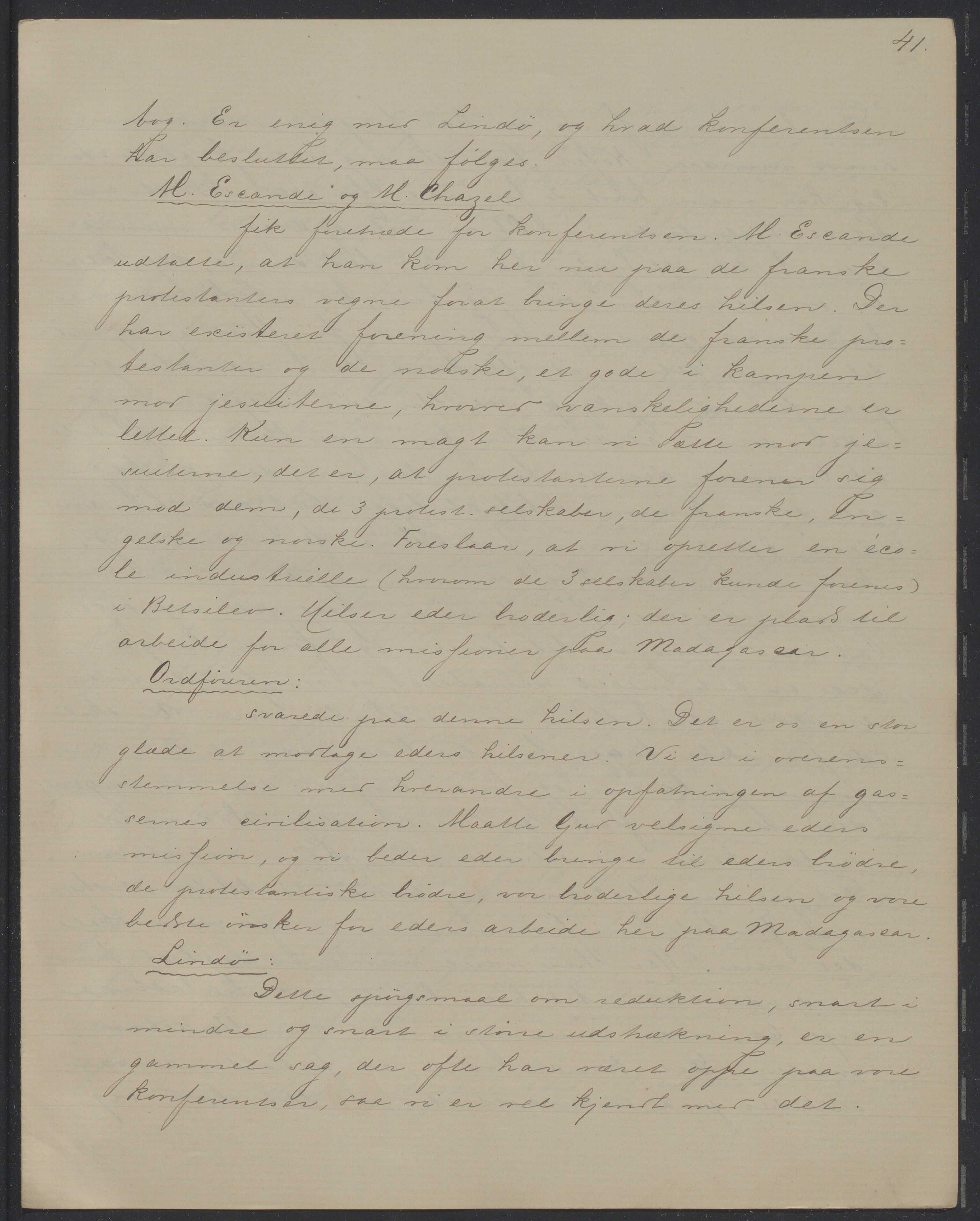 Det Norske Misjonsselskap - hovedadministrasjonen, VID/MA-A-1045/D/Da/Daa/L0042/0008: Konferansereferat og årsberetninger / Konferansereferat fra Madagaskar Innland, side 1-202., 1899, p. 41