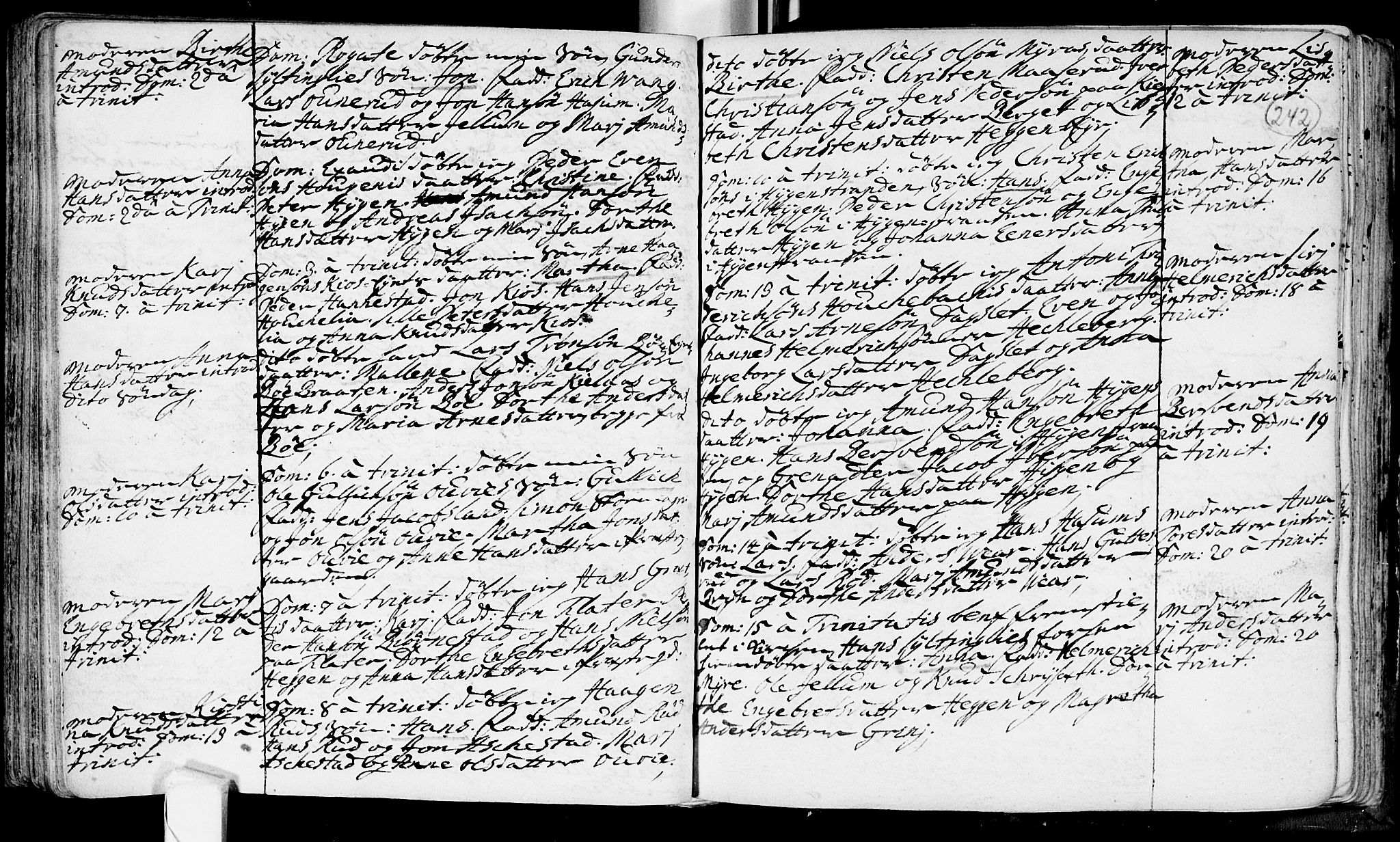 Røyken kirkebøker, SAKO/A-241/F/Fa/L0002: Parish register (official) no. 2, 1731-1782, p. 242