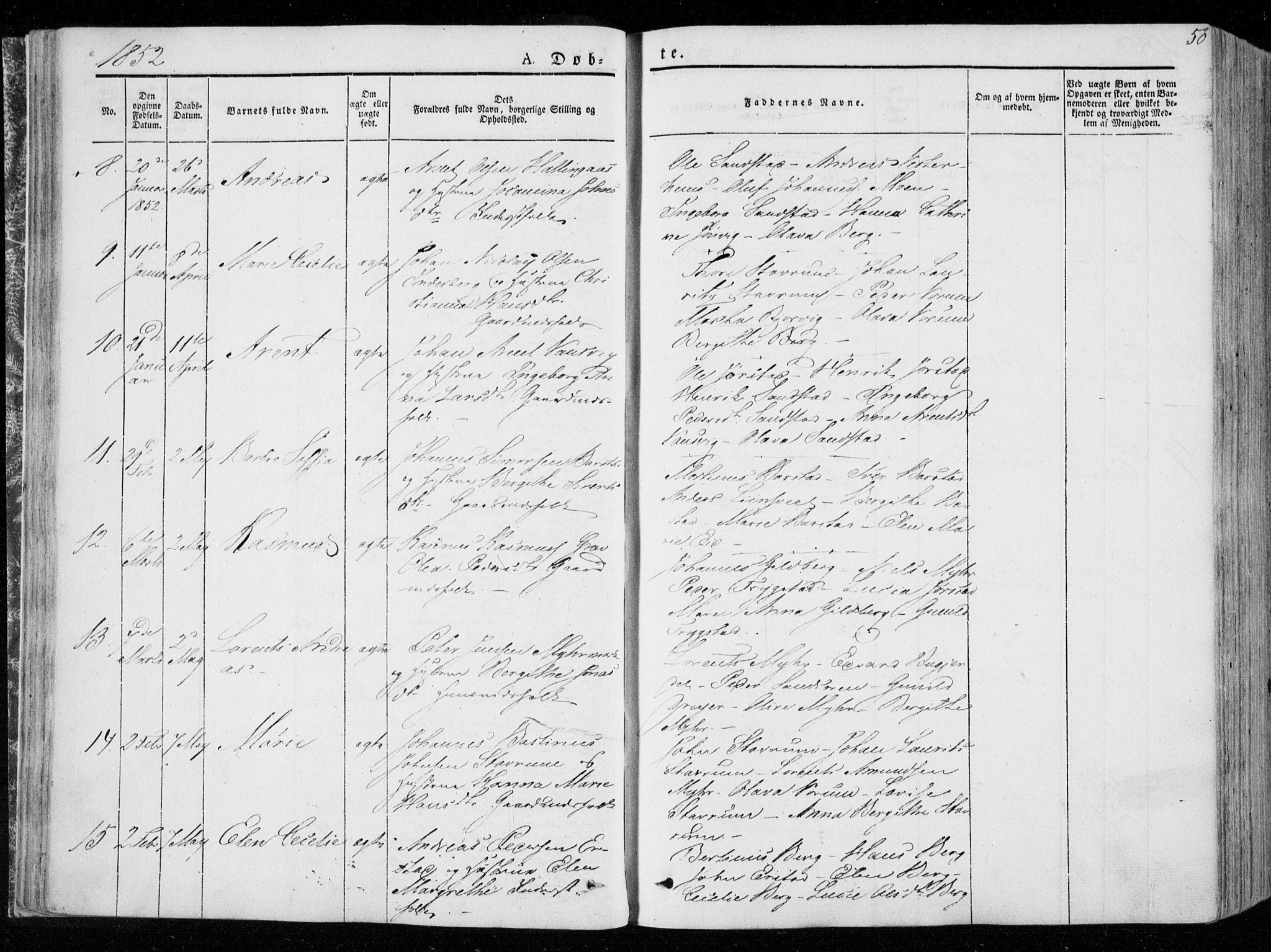 Ministerialprotokoller, klokkerbøker og fødselsregistre - Nord-Trøndelag, SAT/A-1458/722/L0218: Parish register (official) no. 722A05, 1843-1868, p. 50