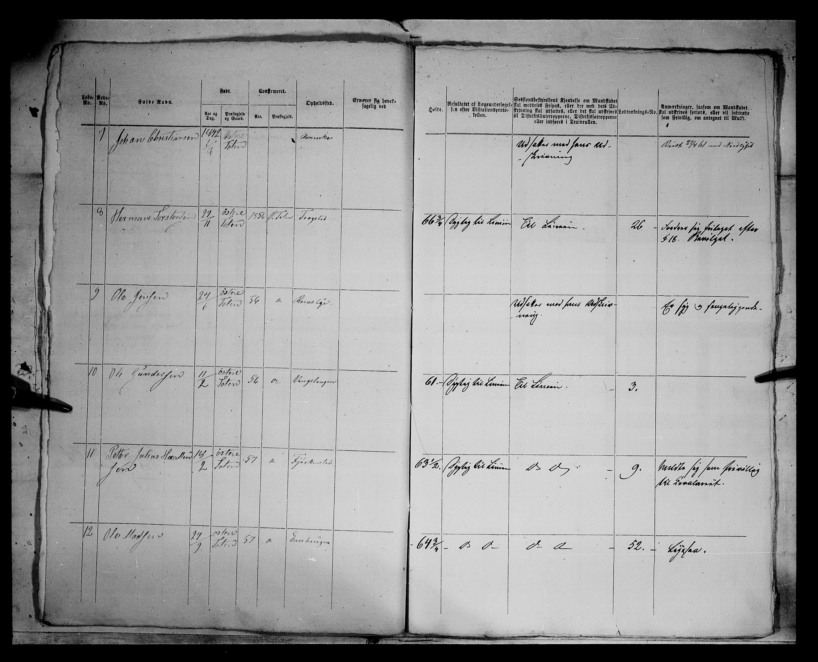 Fylkesmannen i Oppland, AV/SAH-FYO-002/1/K/Kg/L1168: Østre og Vestre Toten, 1871-1879, p. 8020