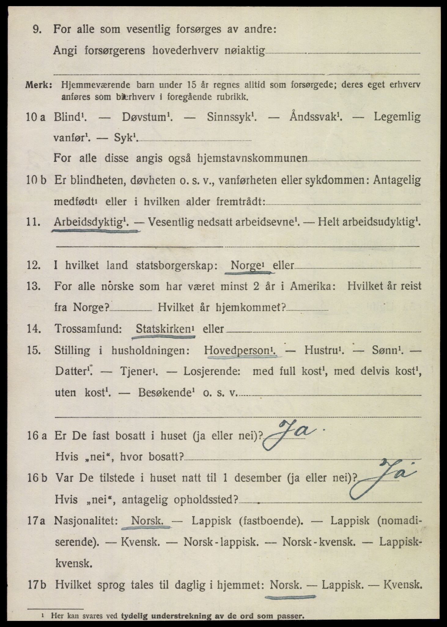 SAT, 1920 census for Sparbu, 1920, p. 1946