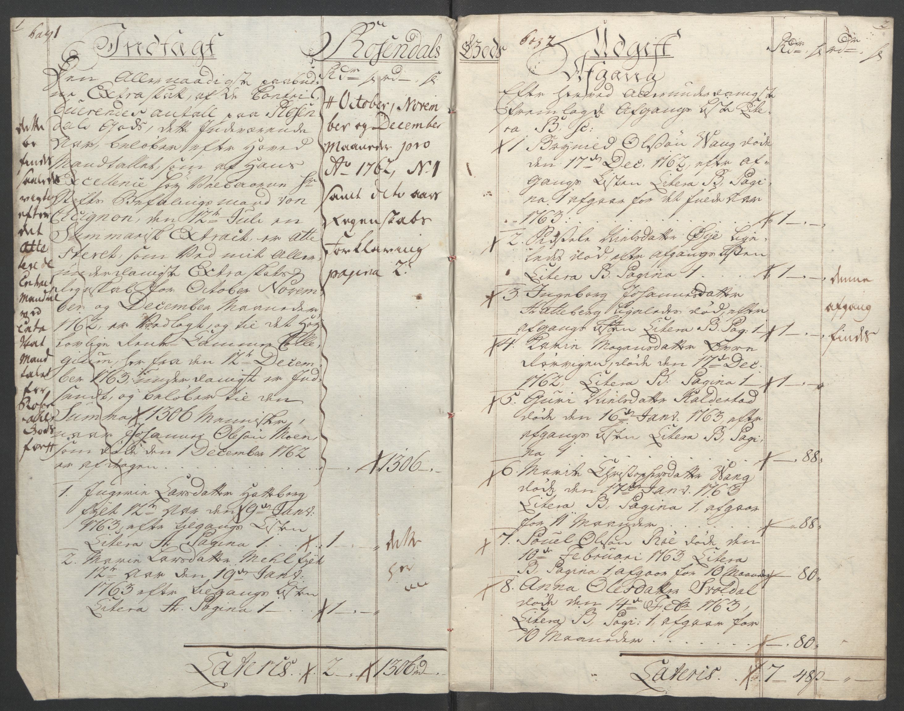 Rentekammeret inntil 1814, Reviderte regnskaper, Fogderegnskap, RA/EA-4092/R49/L3157: Ekstraskatten Rosendal Baroni, 1762-1772, p. 17