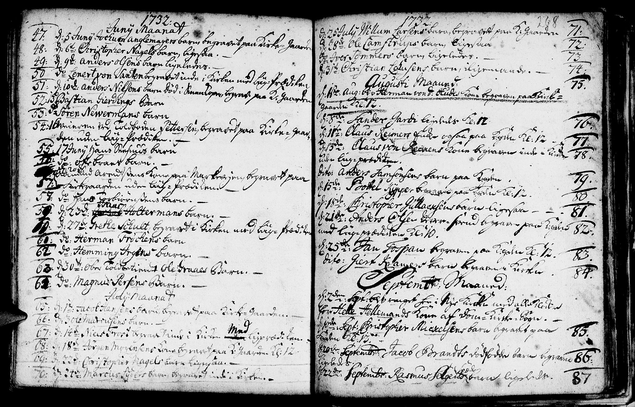 Nykirken Sokneprestembete, SAB/A-77101/H/Haa/L0009: Parish register (official) no. A 9, 1689-1759, p. 269