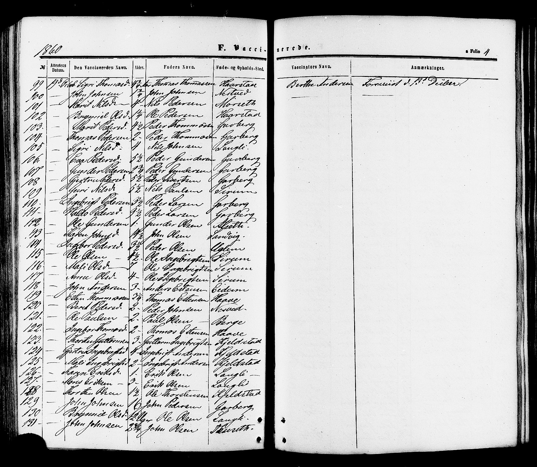 Ministerialprotokoller, klokkerbøker og fødselsregistre - Sør-Trøndelag, AV/SAT-A-1456/695/L1147: Parish register (official) no. 695A07, 1860-1877, p. 4