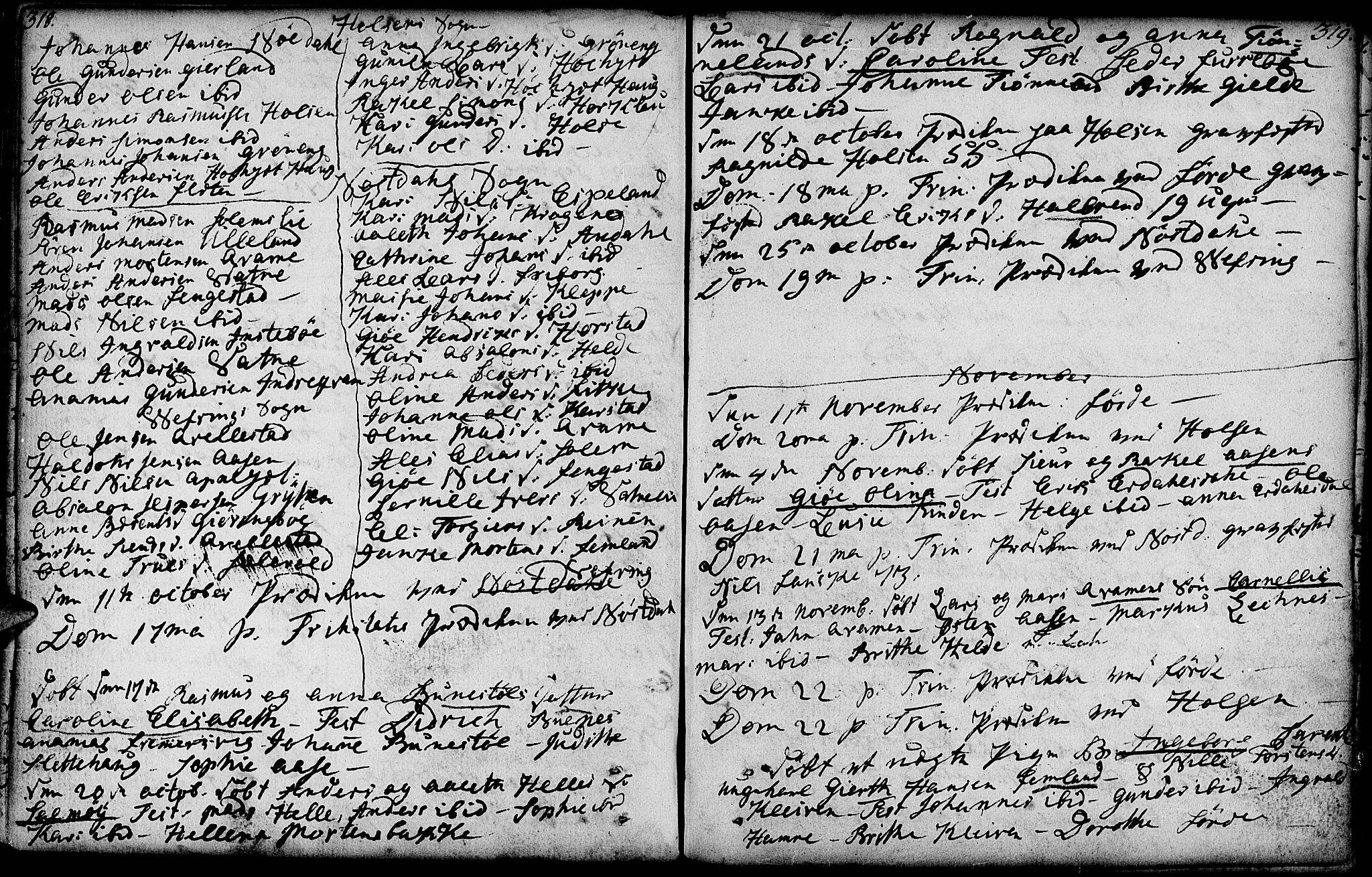 Førde sokneprestembete, AV/SAB-A-79901/H/Haa/Haaa/L0004: Parish register (official) no. A 4, 1781-1803, p. 318-319