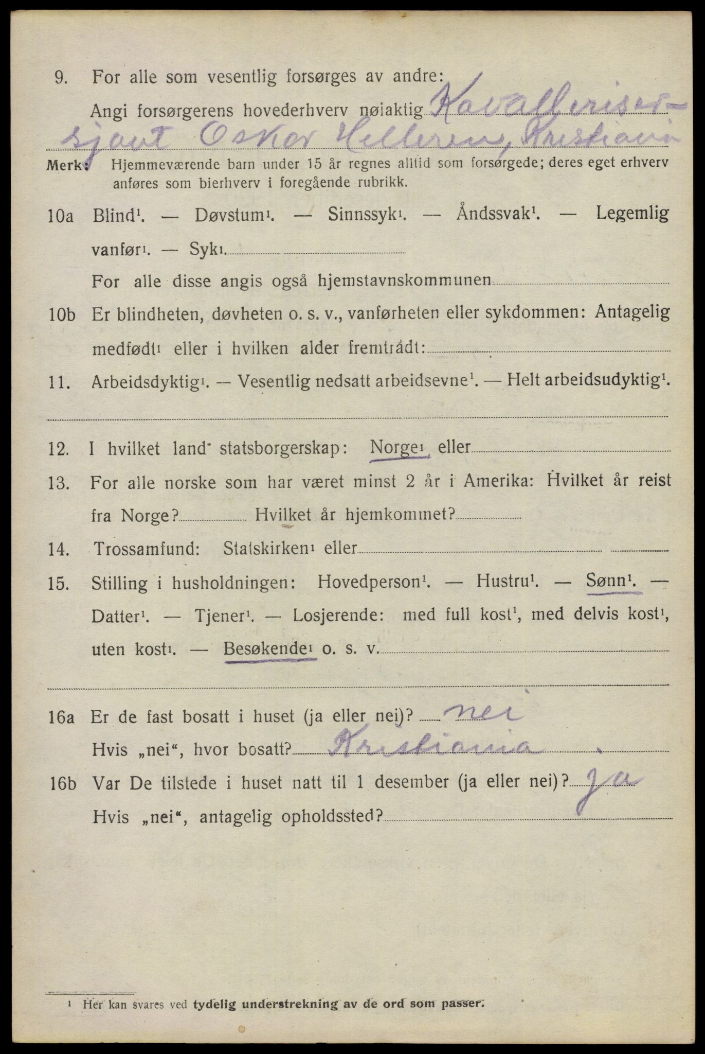 SAO, 1920 census for Ullensaker, 1920, p. 12884