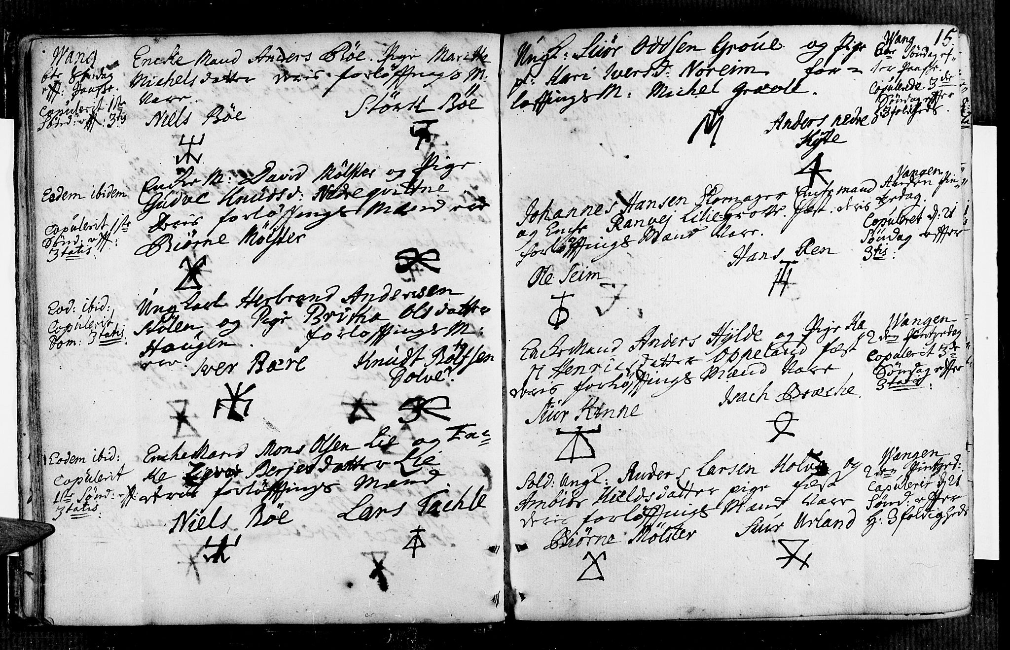 Voss sokneprestembete, AV/SAB-A-79001/H/Haa: Parish register (official) no. A 7, 1731-1773, p. 15