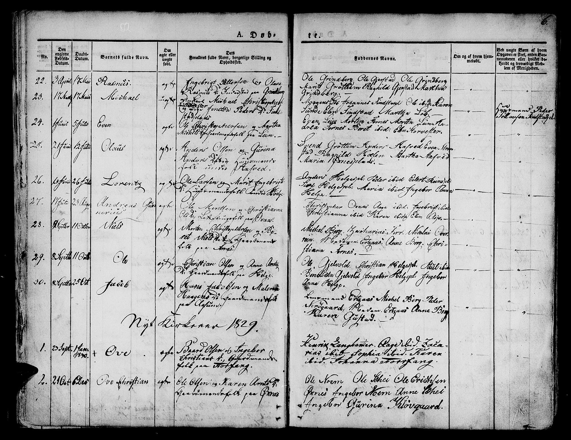 Ministerialprotokoller, klokkerbøker og fødselsregistre - Nord-Trøndelag, SAT/A-1458/746/L0445: Parish register (official) no. 746A04, 1826-1846, p. 6