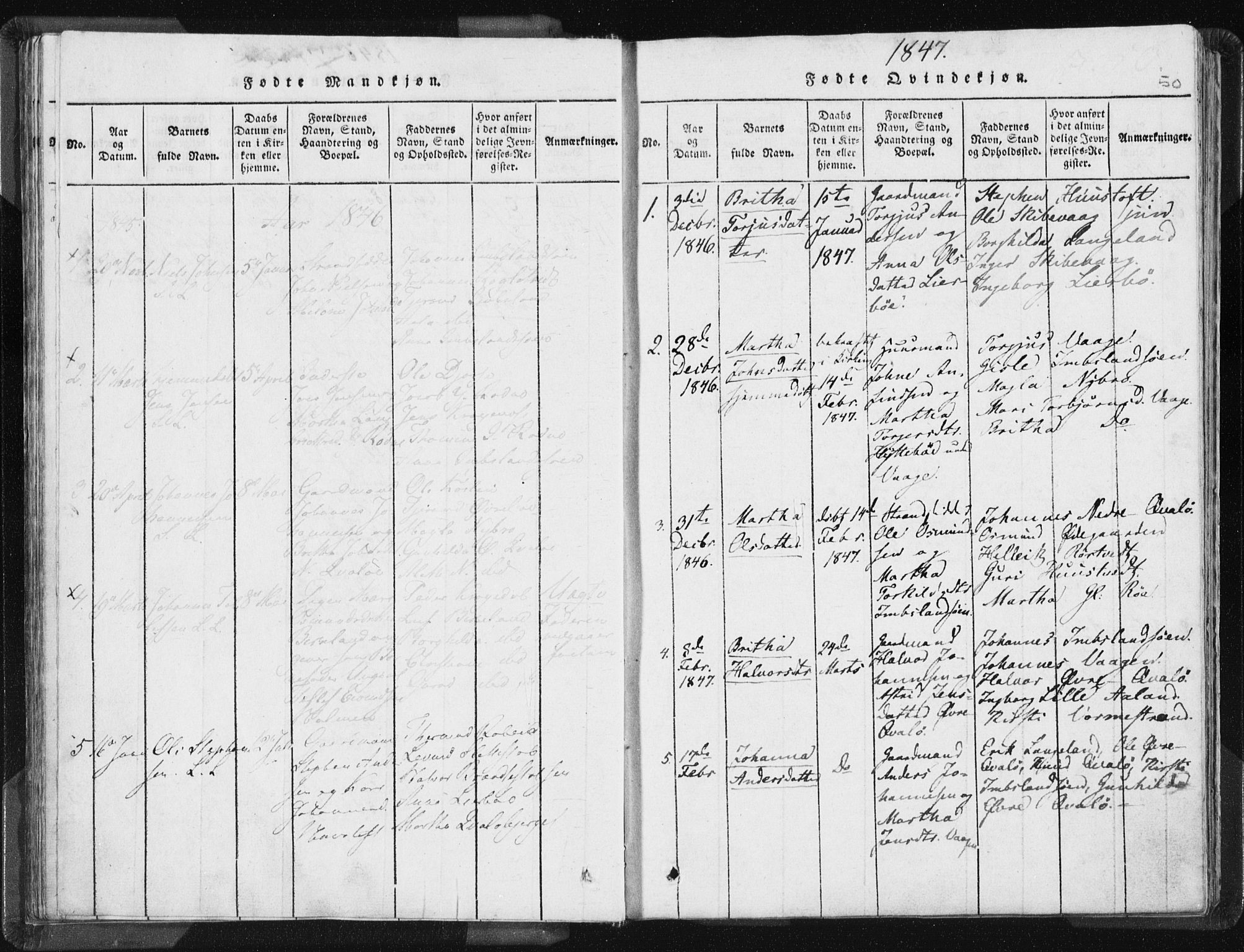 Vikedal sokneprestkontor, AV/SAST-A-101840/01/IV: Parish register (official) no. A 5, 1817-1850, p. 50