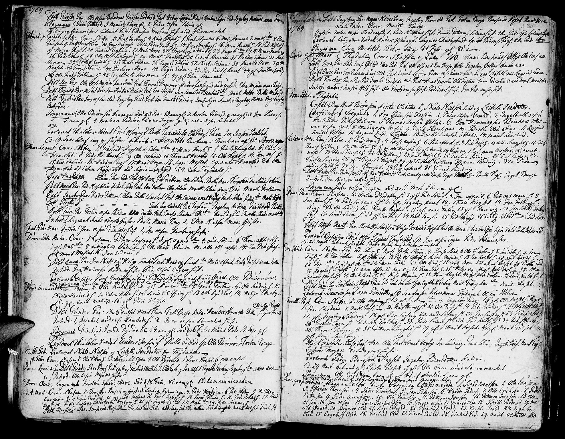 Ministerialprotokoller, klokkerbøker og fødselsregistre - Sør-Trøndelag, SAT/A-1456/695/L1138: Parish register (official) no. 695A02 /1, 1757-1801, p. 30