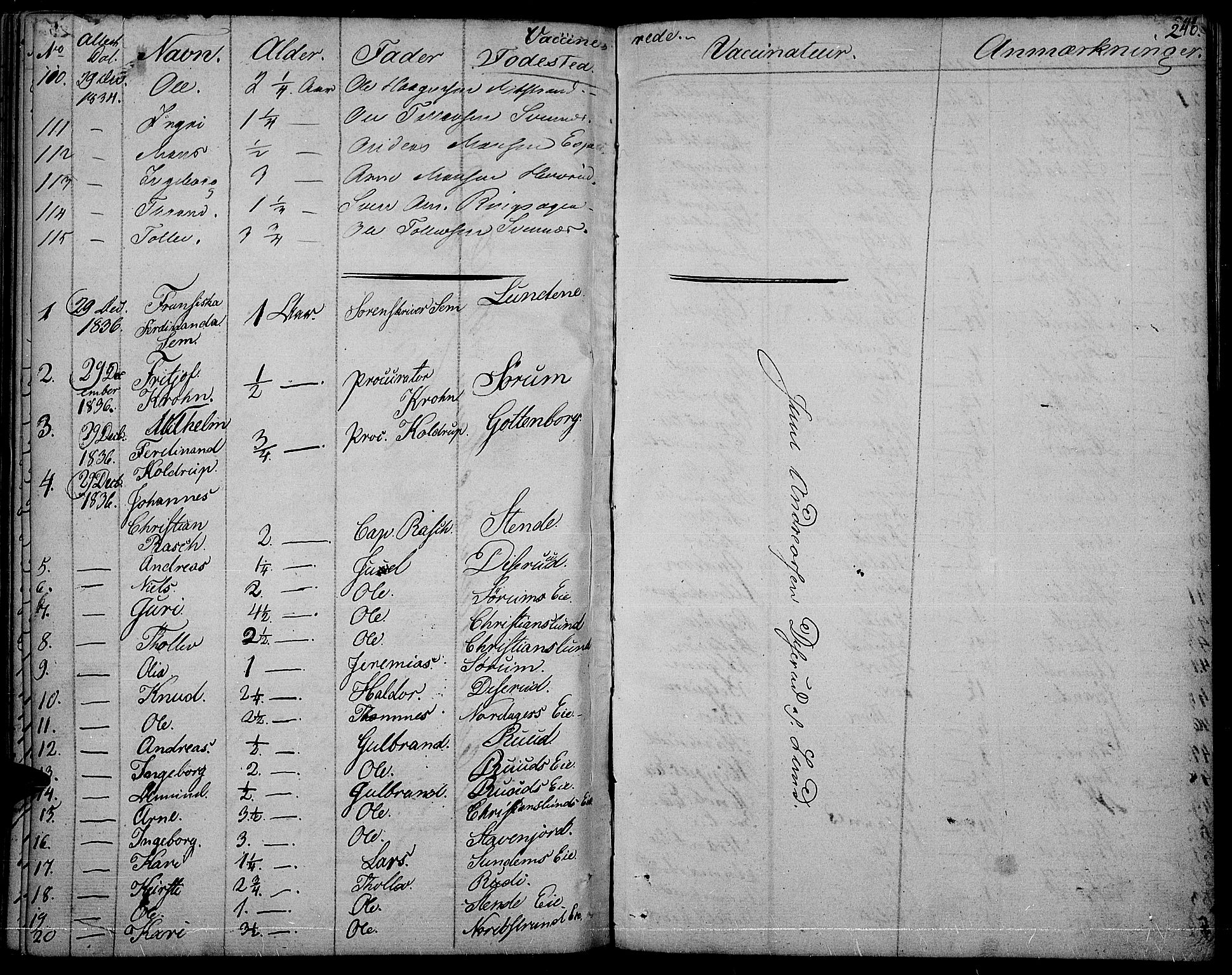 Nord-Aurdal prestekontor, SAH/PREST-132/H/Ha/Haa/L0003: Parish register (official) no. 3, 1828-1841, p. 240