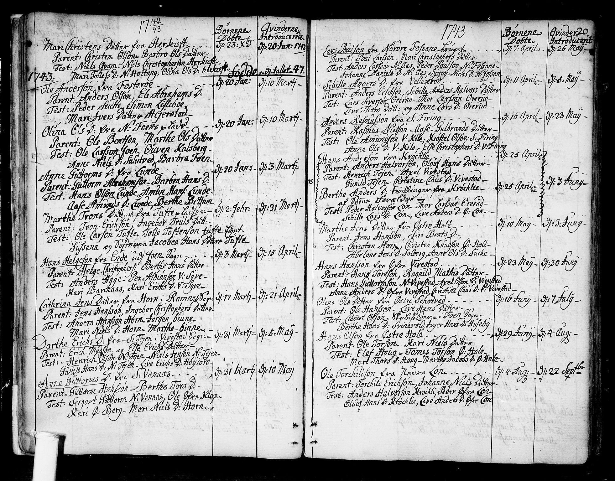 Ramnes kirkebøker, AV/SAKO-A-314/F/Fa/L0001: Parish register (official) no. I 1, 1732-1774, p. 20