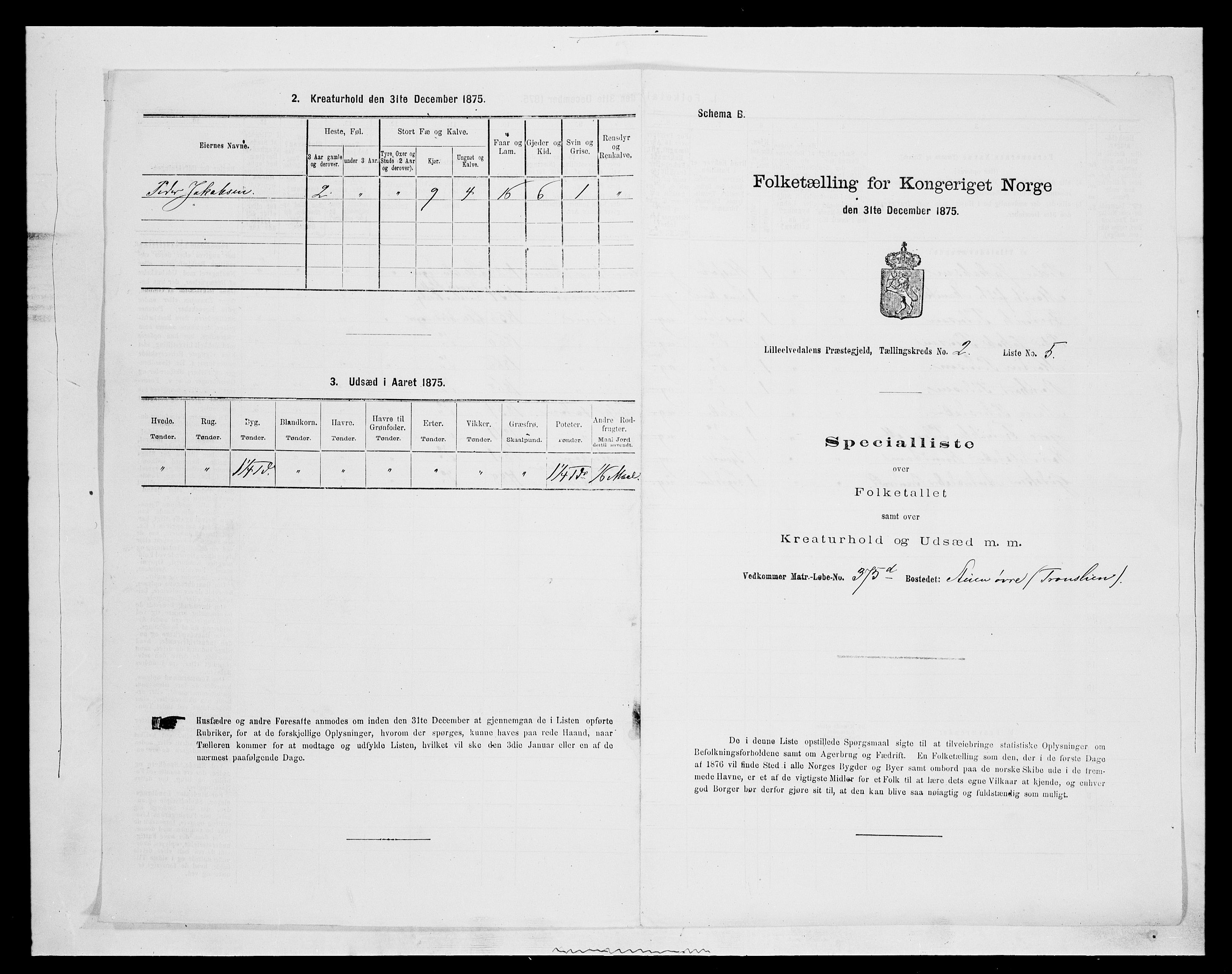 SAH, 1875 census for 0438P Lille Elvedalen, 1875, p. 228