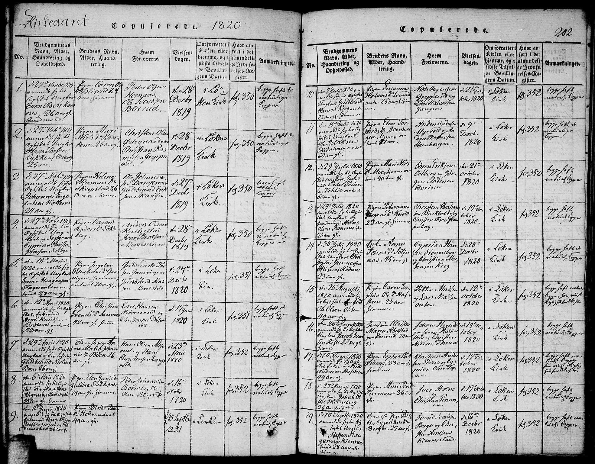 Høland prestekontor Kirkebøker, SAO/A-10346a/F/Fa/L0007: Parish register (official) no. I 7, 1814-1827, p. 202