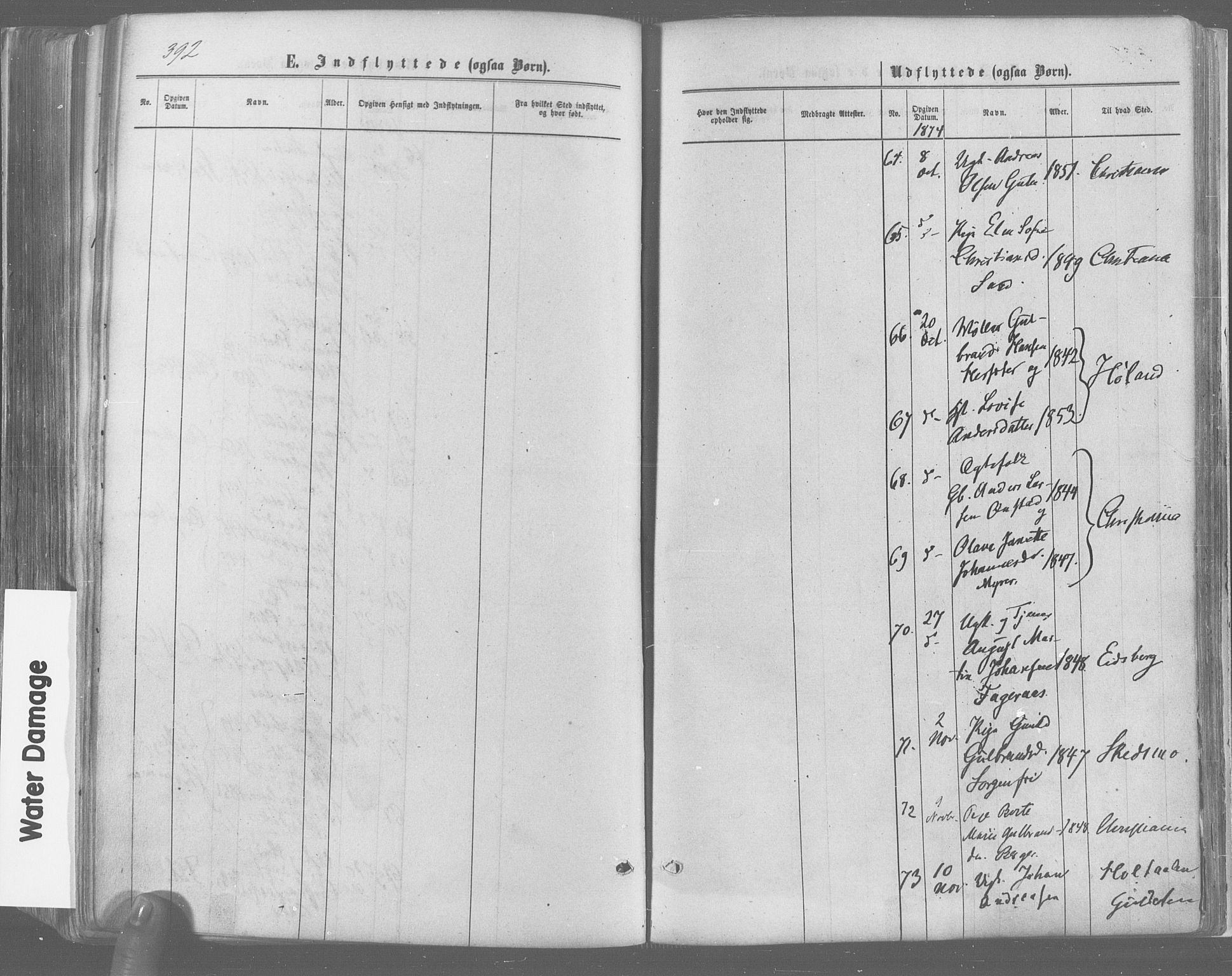 Trøgstad prestekontor Kirkebøker, SAO/A-10925/F/Fa/L0009: Parish register (official) no. I 9, 1865-1877, p. 392