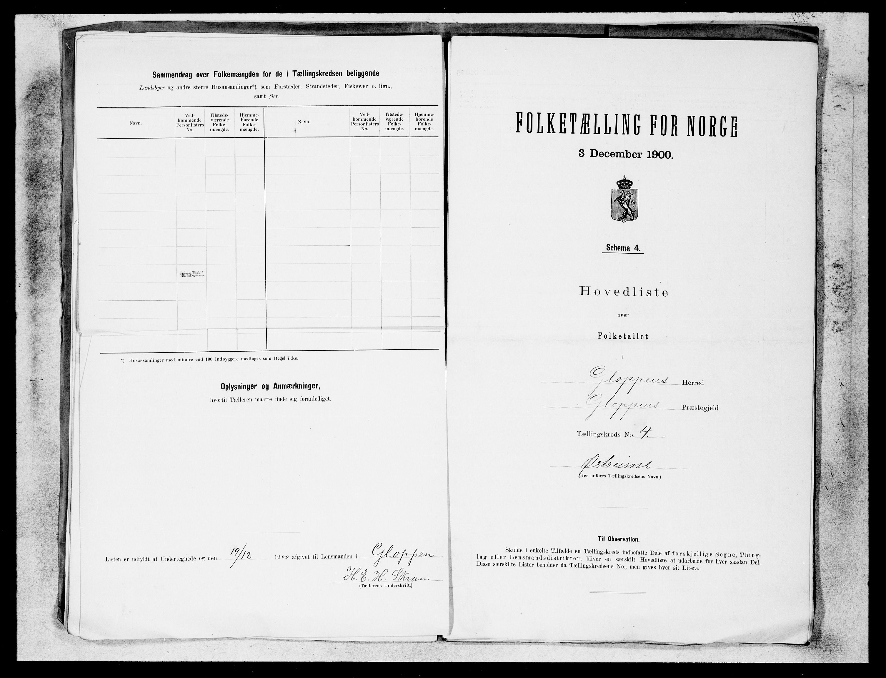 SAB, 1900 census for Gloppen, 1900, p. 7